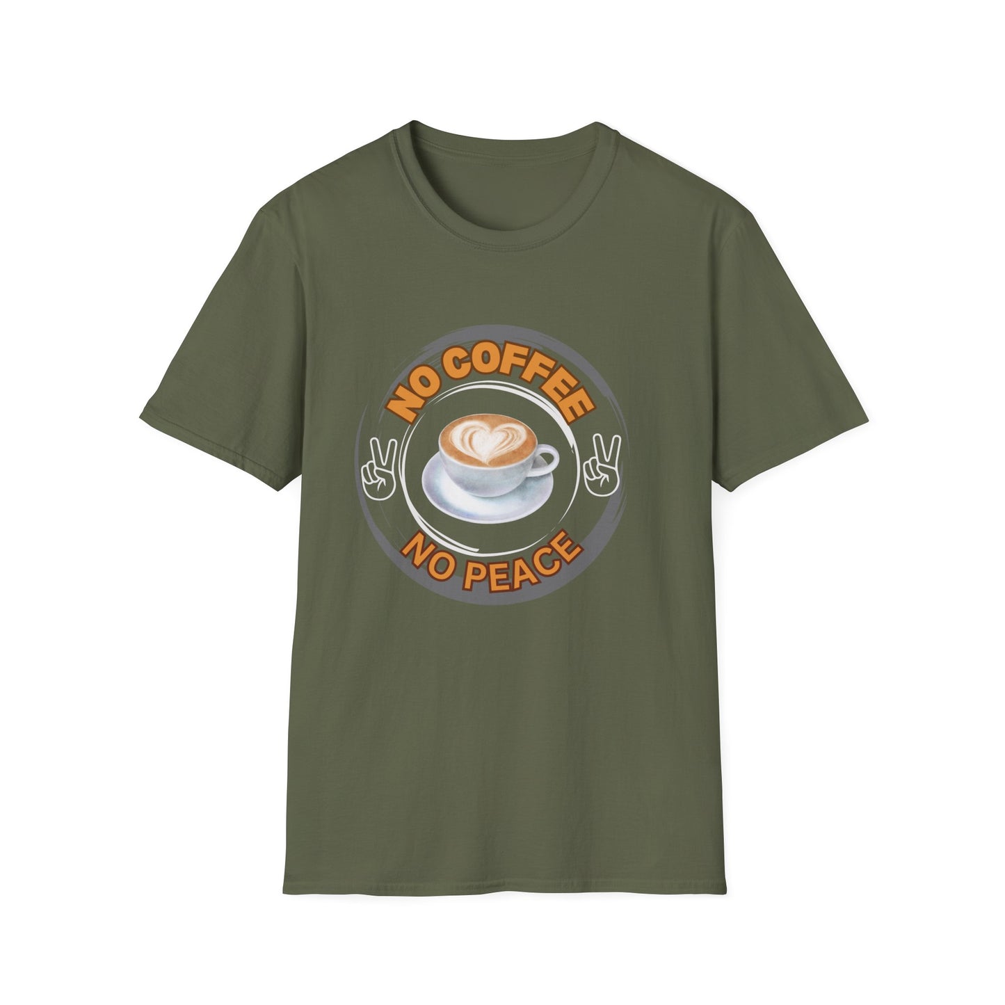 No Coffe No peace Unisex Softstyle T-Shirt