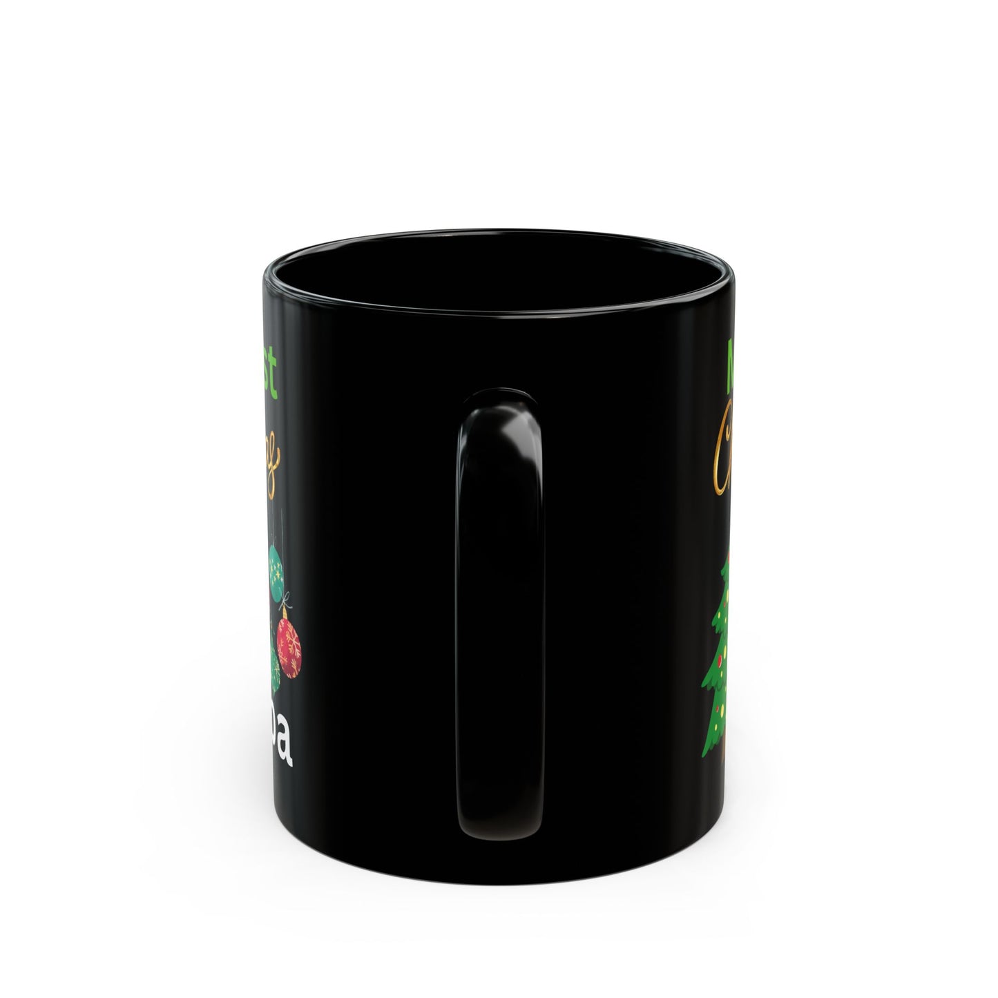 My first Christmas as Papa, Black Mug (11oz, 15oz)