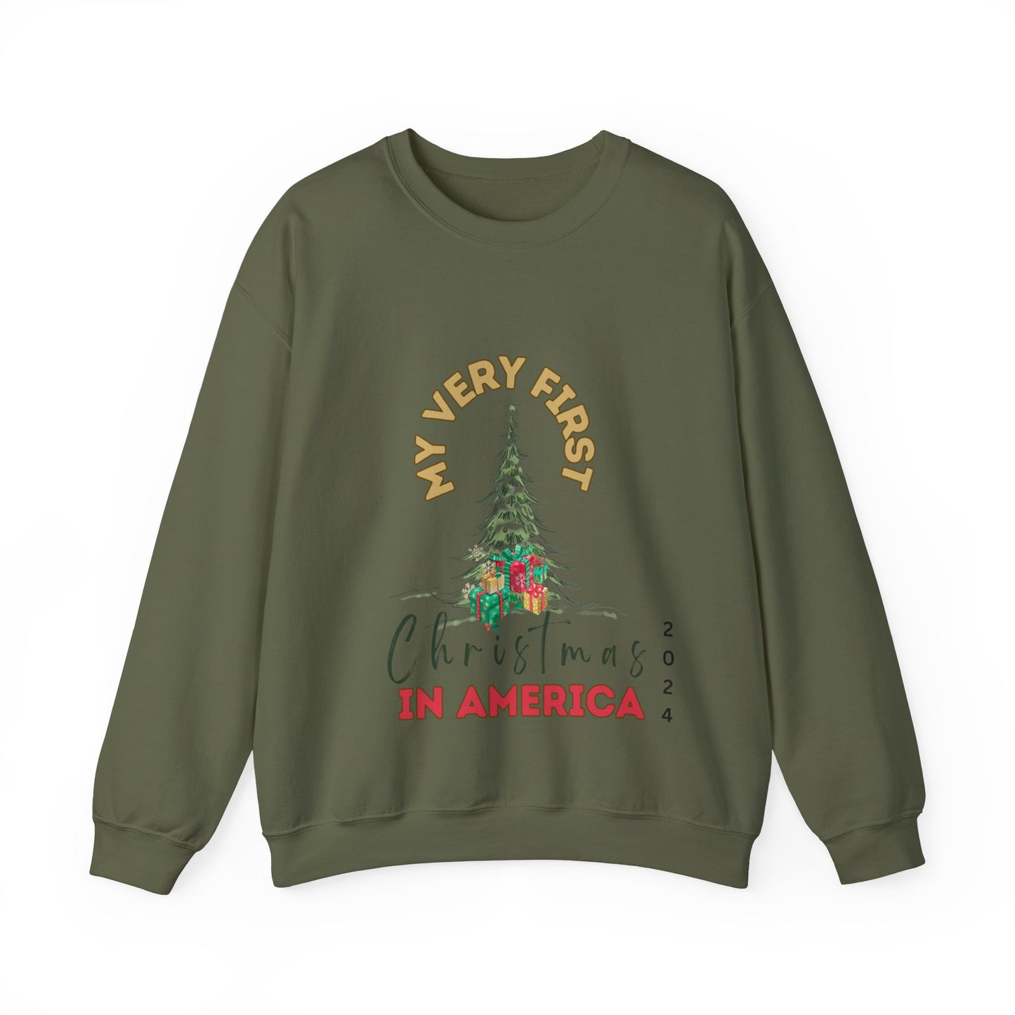My first Christmas in America. Crewneck Sweatshirt