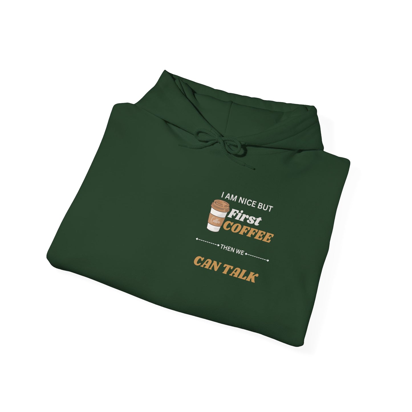 First Coffee Unisex Heavy Blend™ Hooded Sweatshirt - Perfect Gift for Coffee Lovers