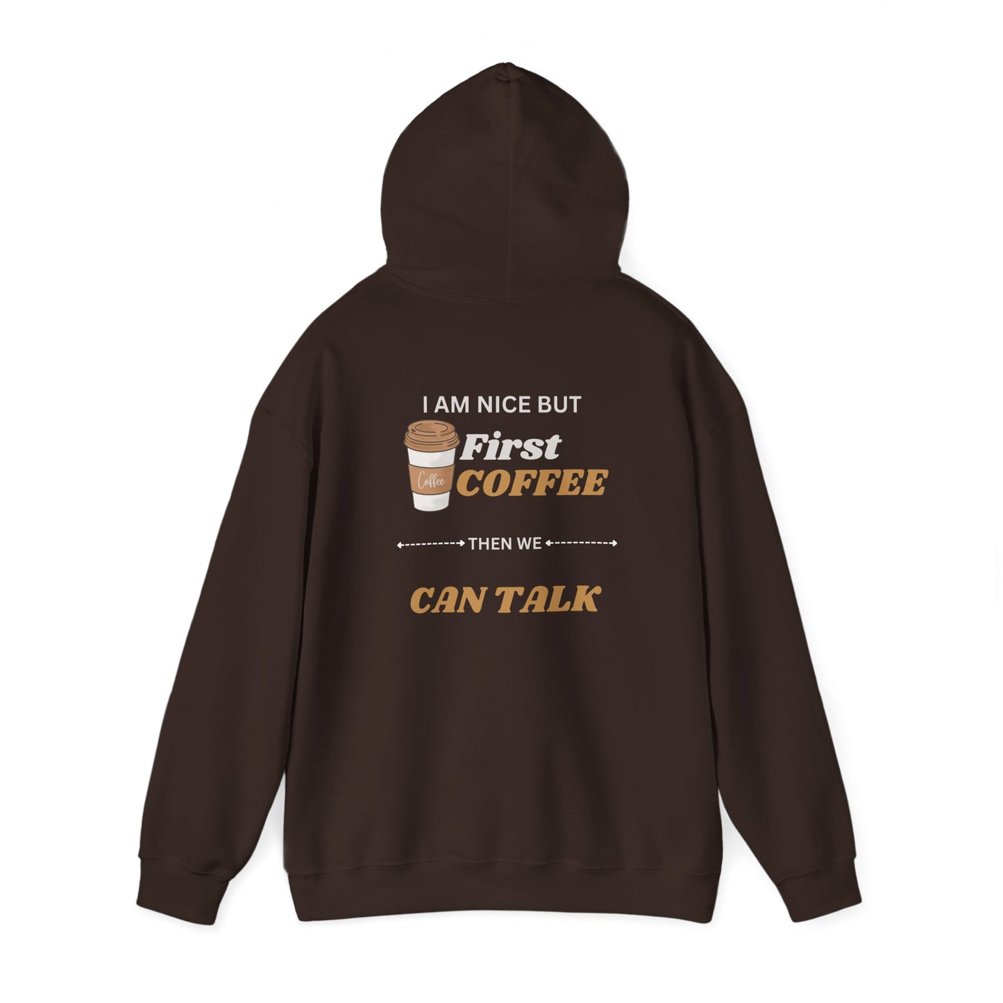 First Coffee Unisex Heavy Blend™ Hooded Sweatshirt - Perfect Gift for Coffee Lovers