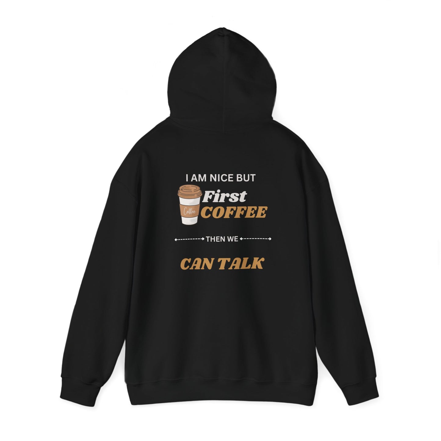 First Coffee Unisex Heavy Blend™ Hooded Sweatshirt - Perfect Gift for Coffee Lovers