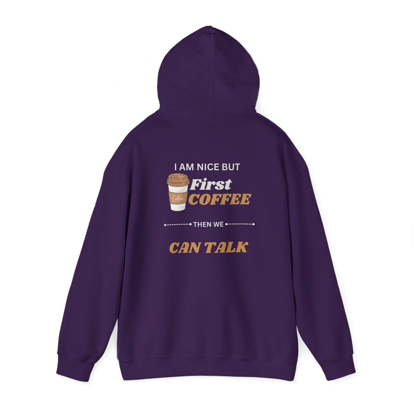 First Coffee Unisex Heavy Blend™ Hooded Sweatshirt - Perfect Gift for Coffee Lovers