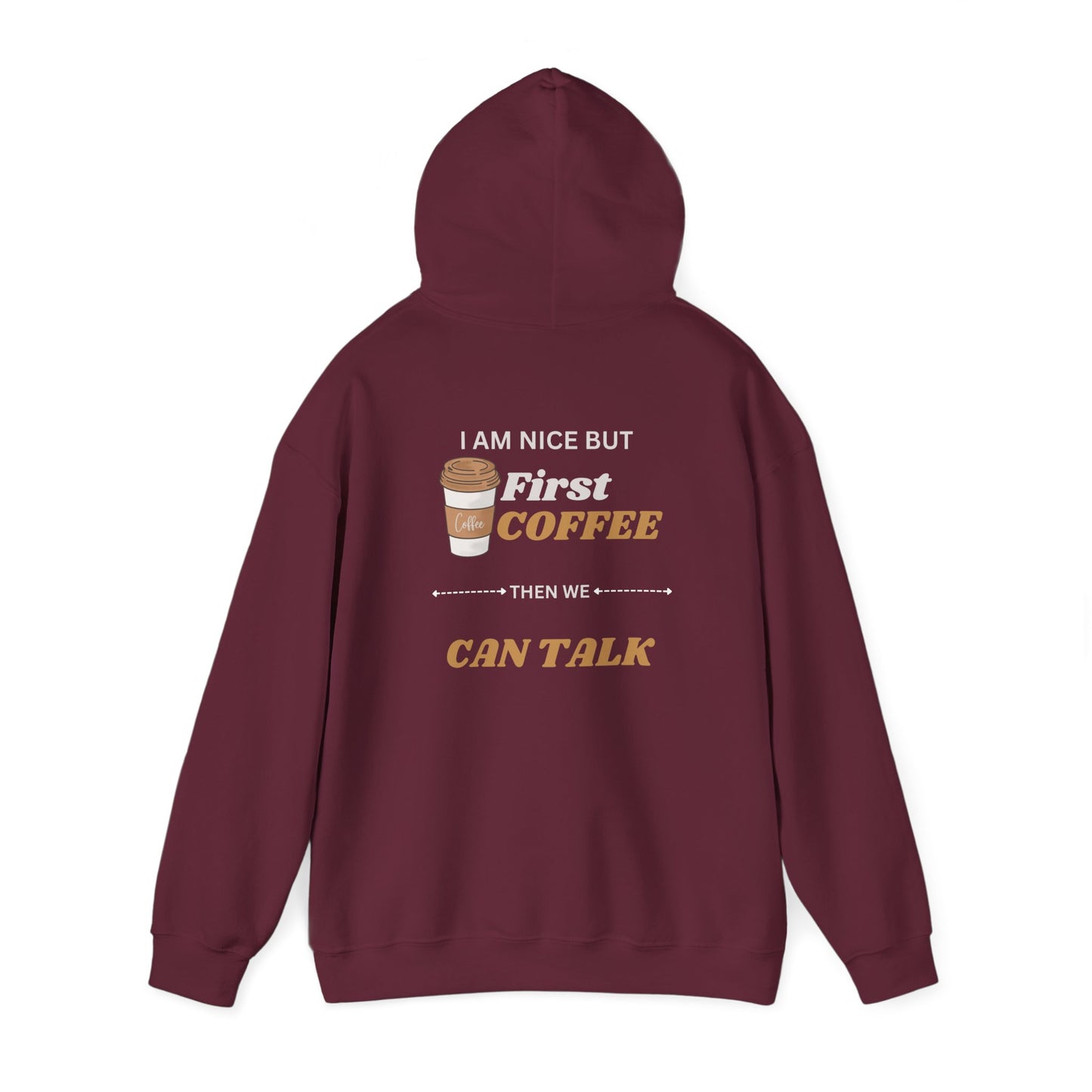 First Coffee Unisex Heavy Blend™ Hooded Sweatshirt - Perfect Gift for Coffee Lovers