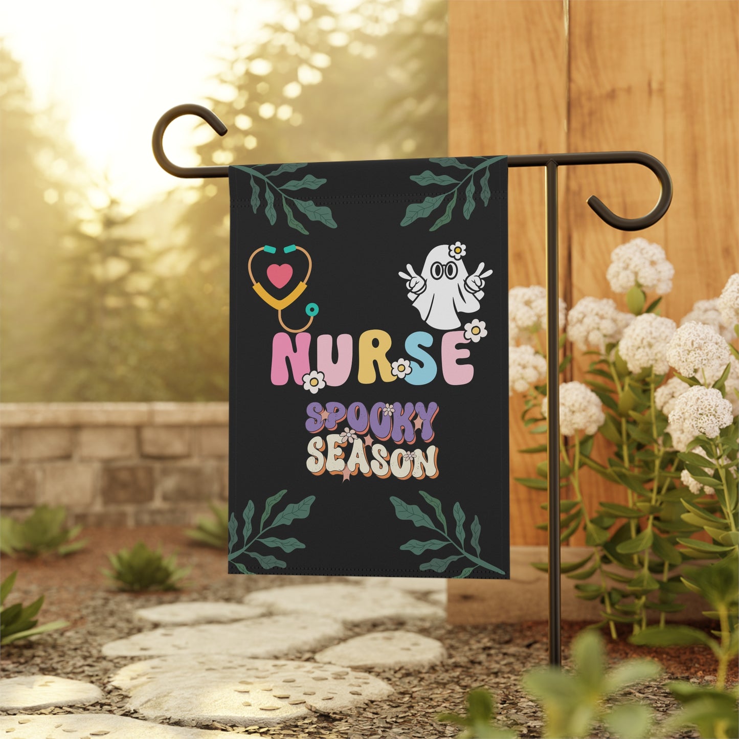 Halloween Nurse spooky season Garden & House Banner