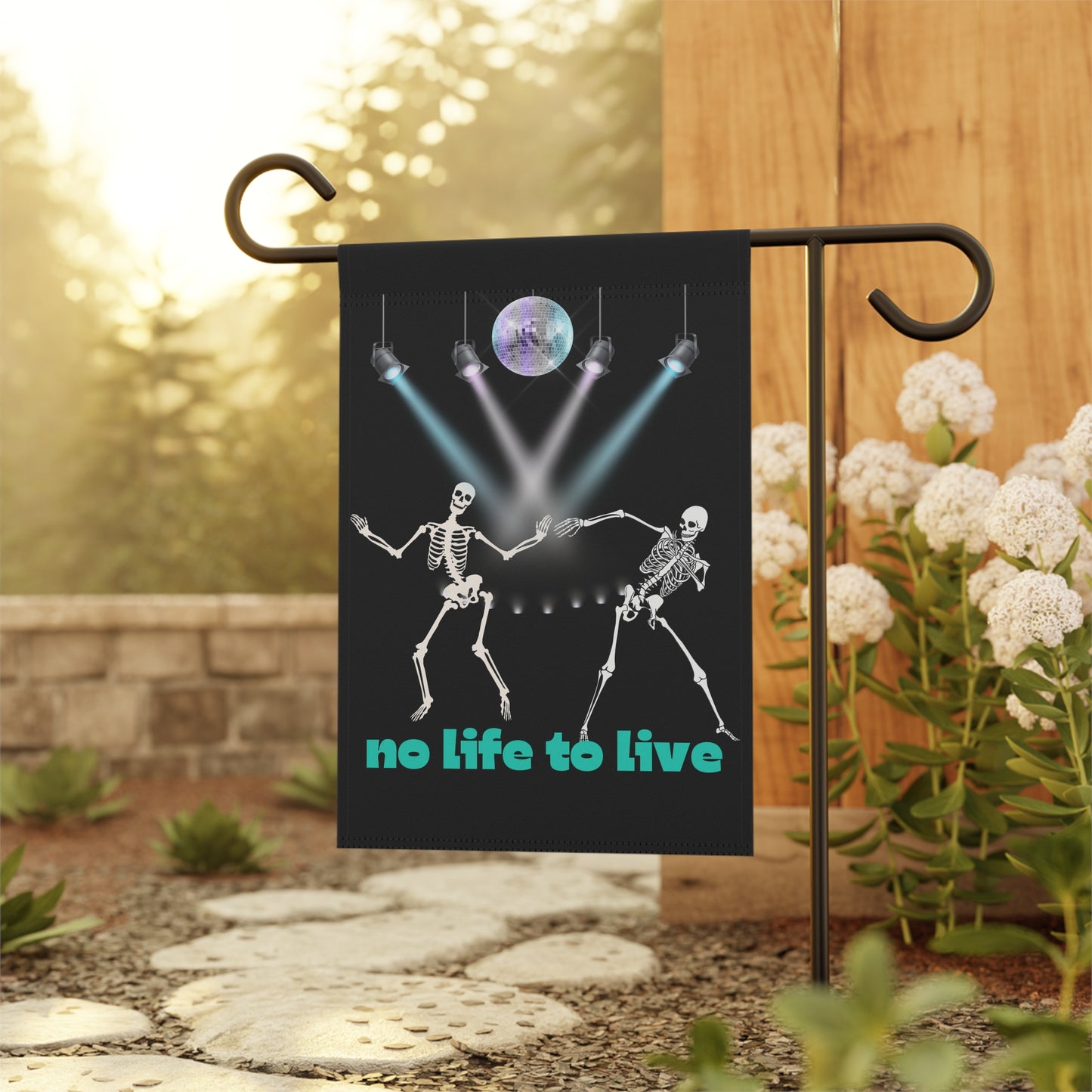 Halloween dancing skeleton Garden & House Banner