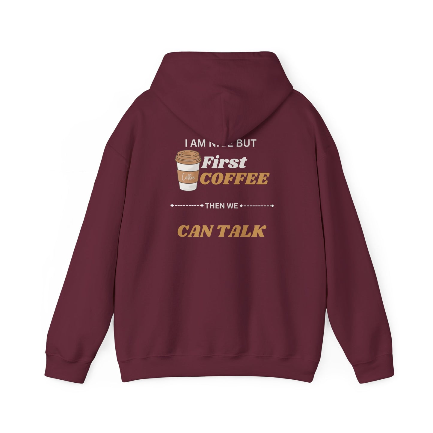 First Coffee Unisex Heavy Blend™ Hooded Sweatshirt - Perfect Gift for Coffee Lovers