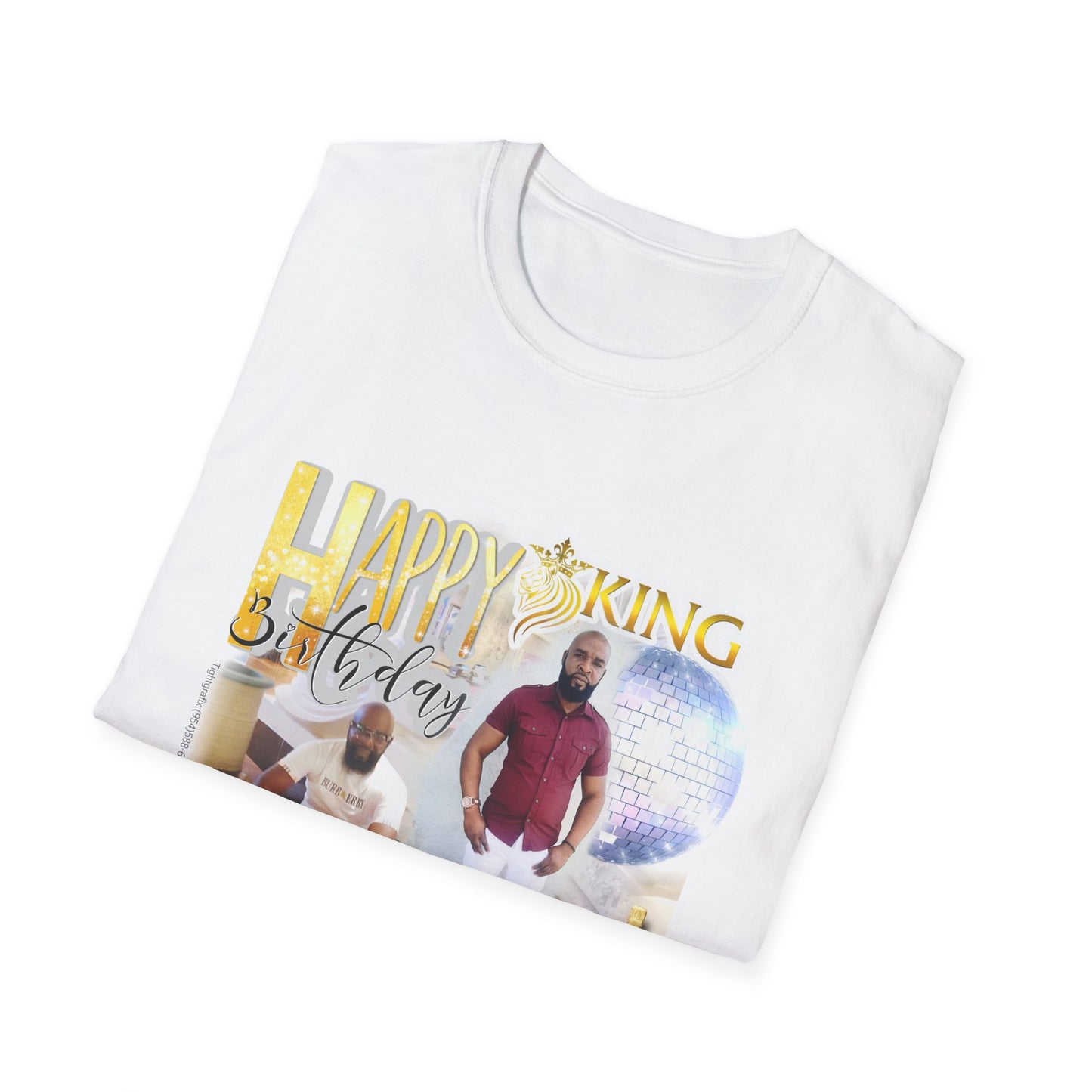 2 Happy King Birthday Unisex Softstyle T-Shirt | Personalized Gift for Celebrations