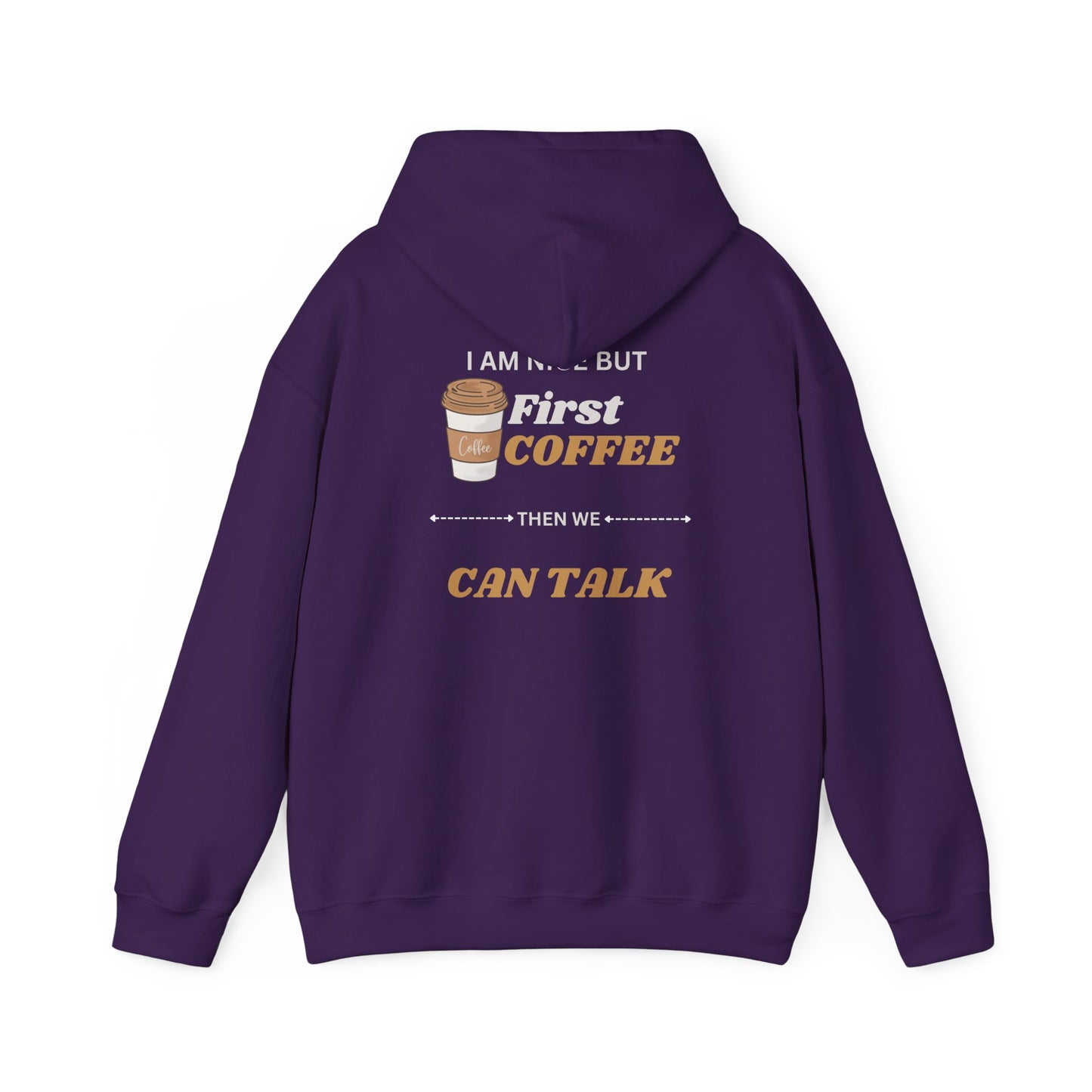 First Coffee Unisex Heavy Blend™ Hooded Sweatshirt - Perfect Gift for Coffee Lovers