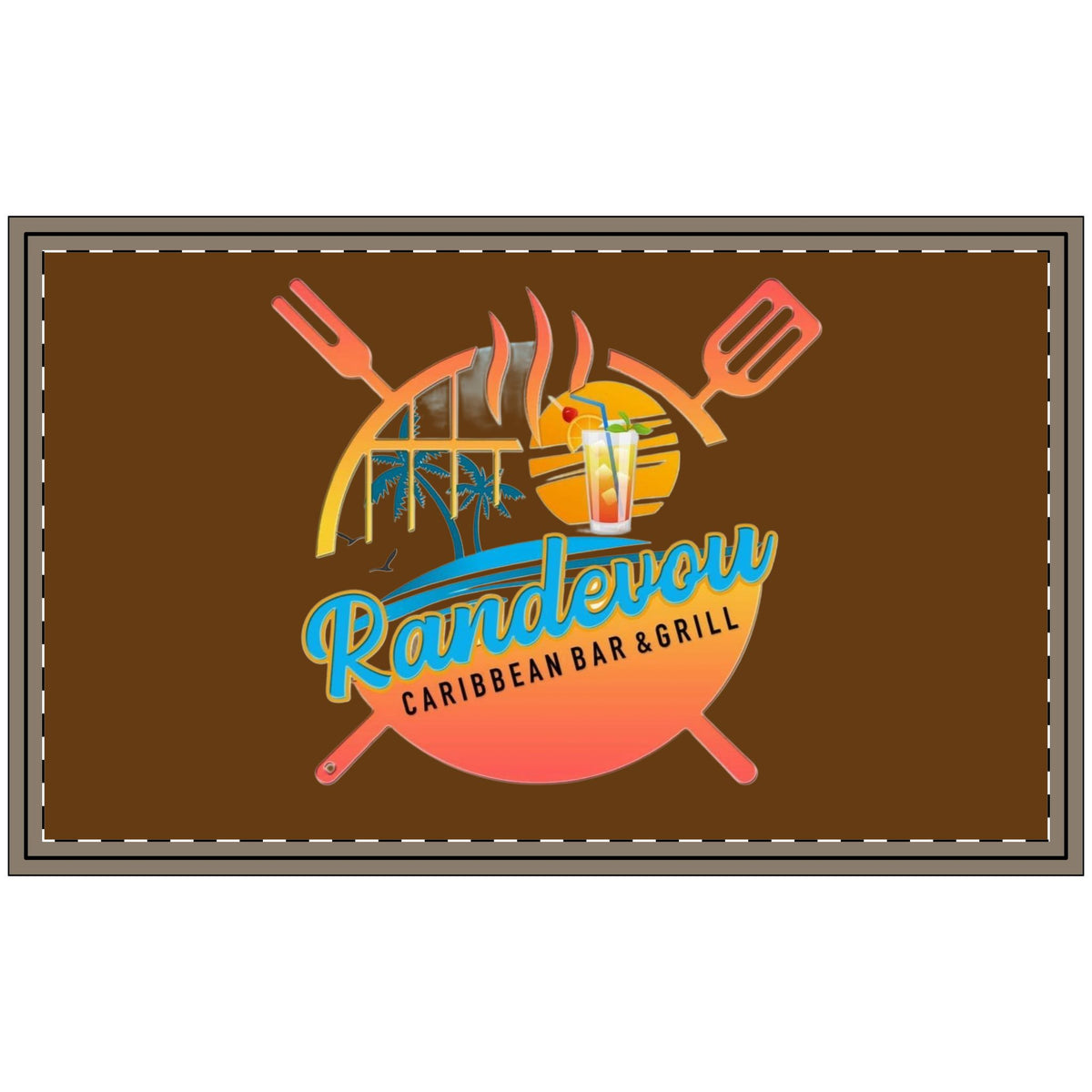Tande vous Caribbean bar Polyester Doormat