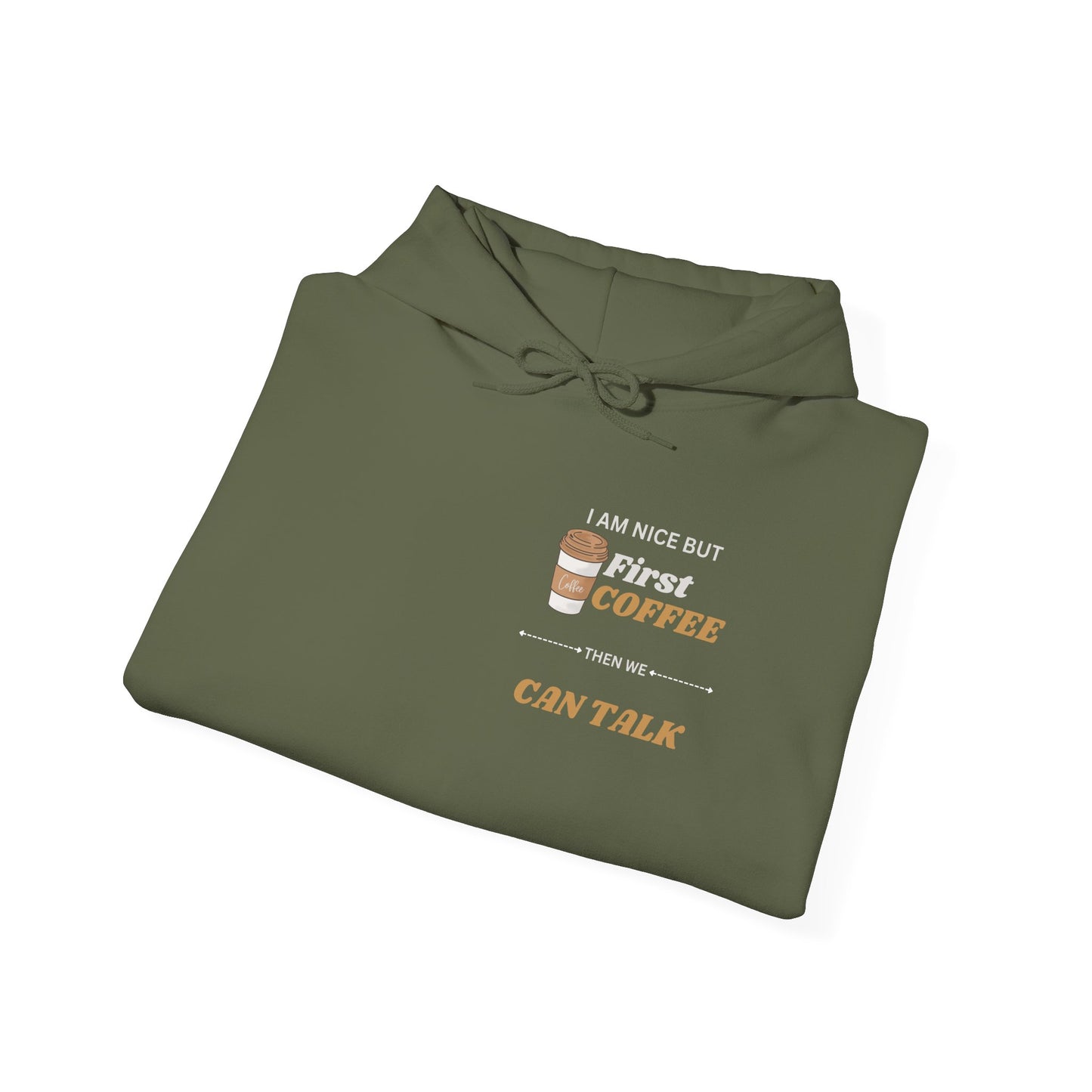 First Coffee Unisex Heavy Blend™ Hooded Sweatshirt - Perfect Gift for Coffee Lovers