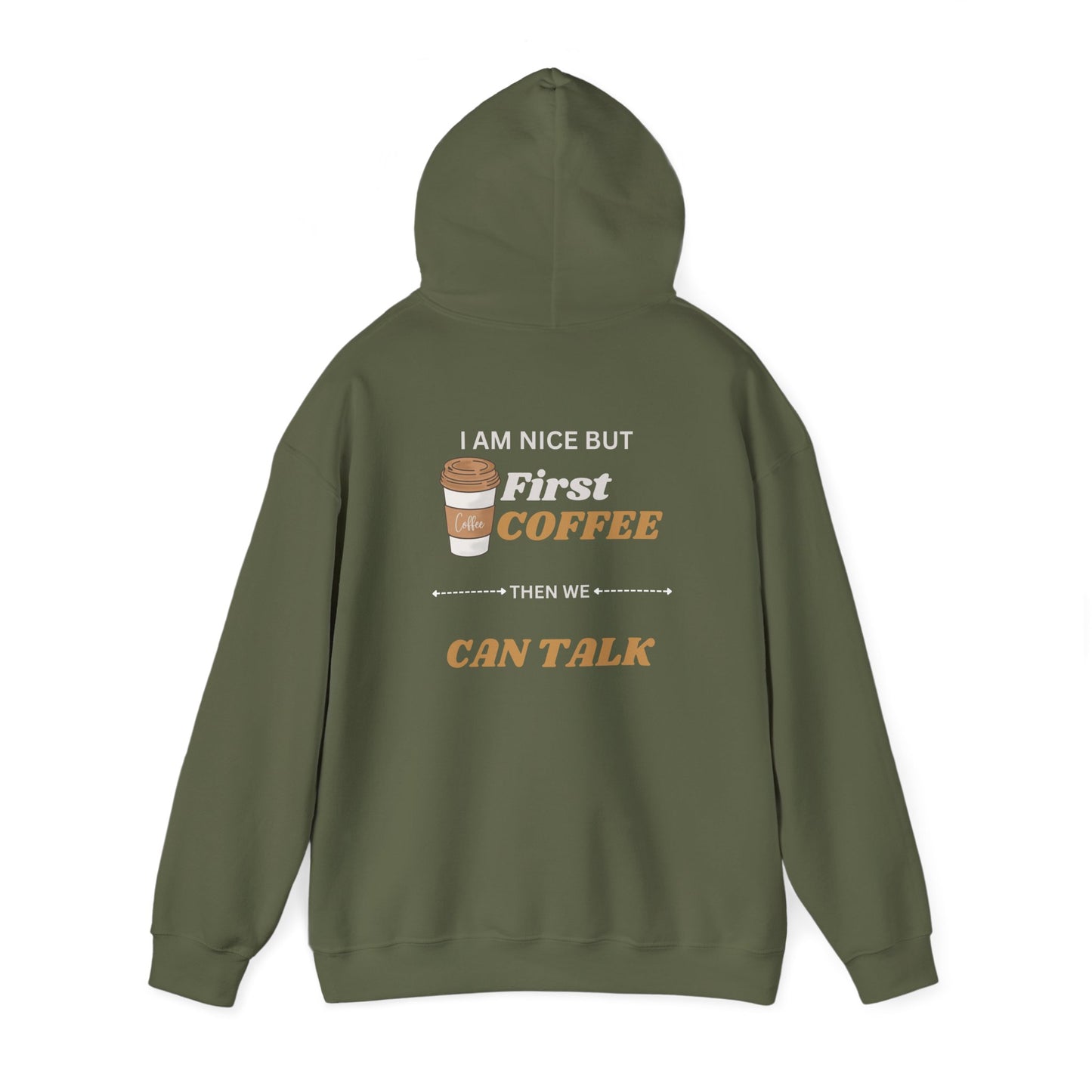 First Coffee Unisex Heavy Blend™ Hooded Sweatshirt - Perfect Gift for Coffee Lovers