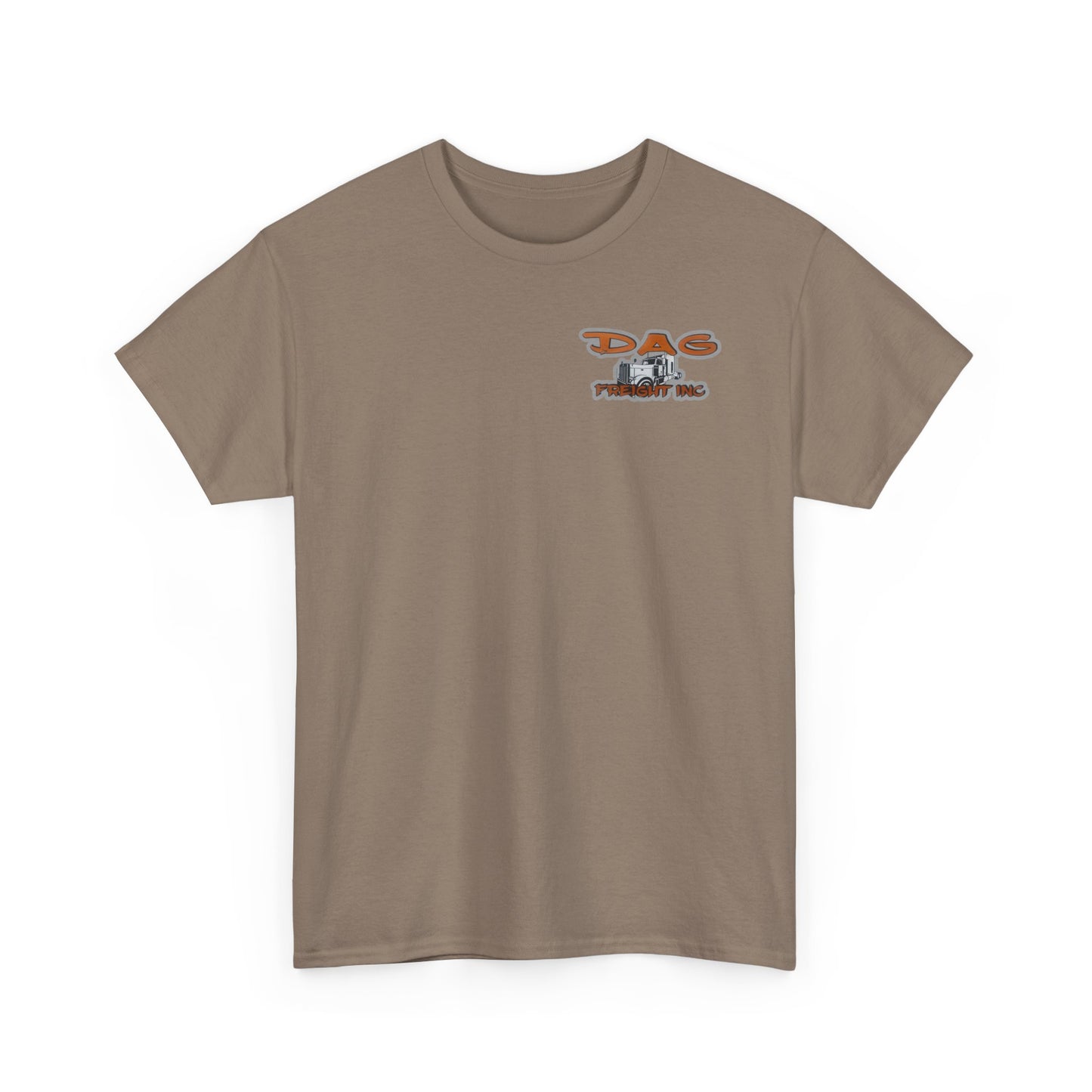 Dag freight Unisex Heavy Cotton Tee - DAG Freight Inc. Trucking Graphic Tee