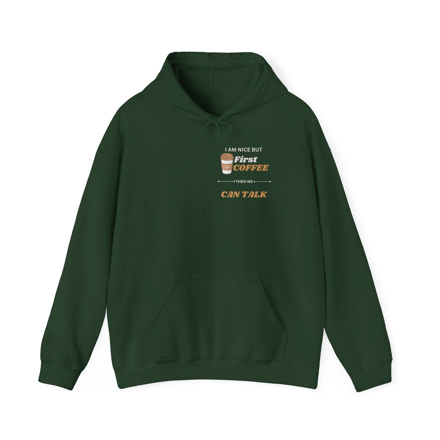 First Coffee Unisex Heavy Blend™ Hooded Sweatshirt - Perfect Gift for Coffee Lovers