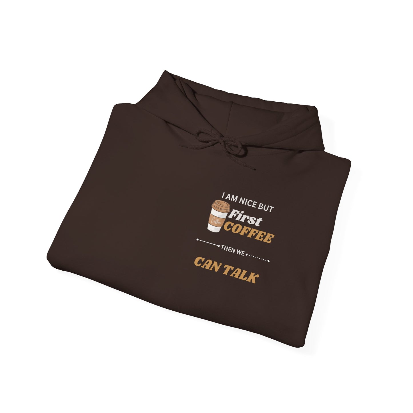 First Coffee Unisex Heavy Blend™ Hooded Sweatshirt - Perfect Gift for Coffee Lovers