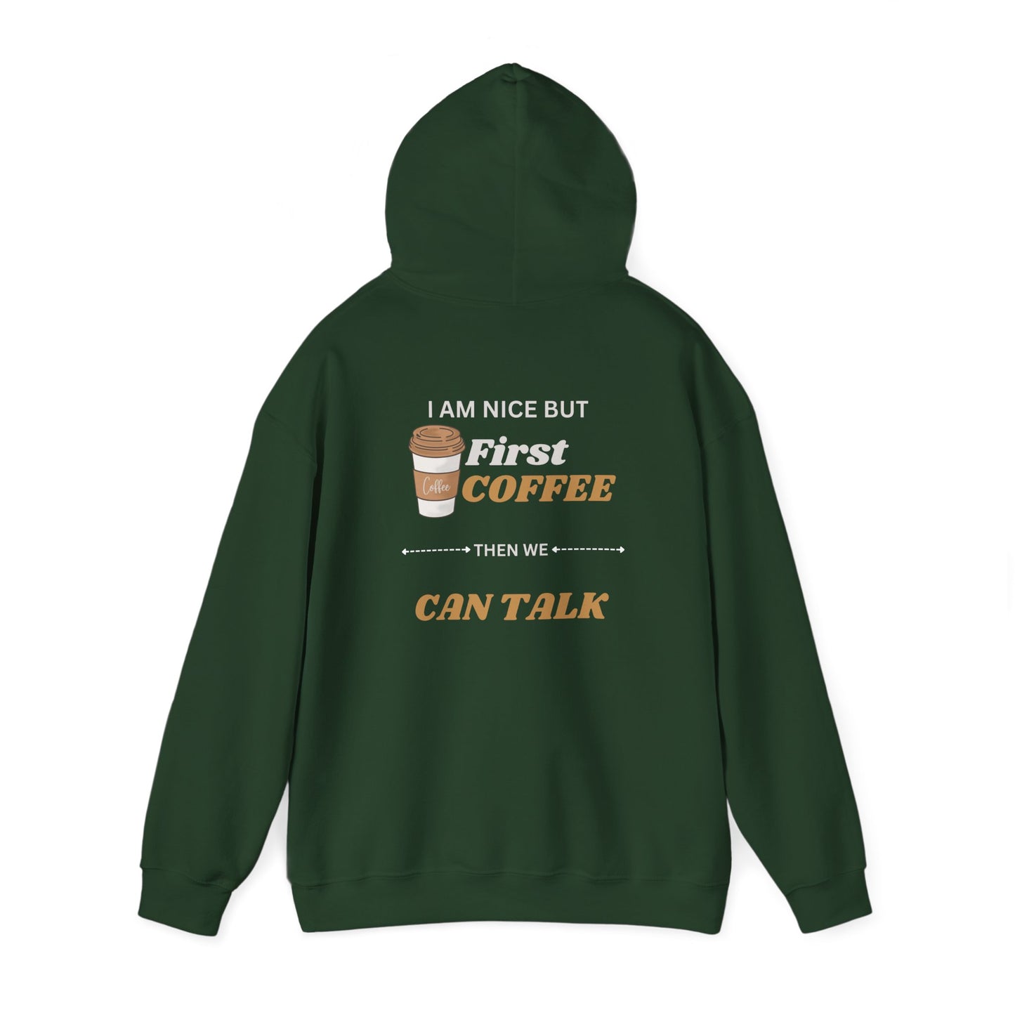 First Coffee Unisex Heavy Blend™ Hooded Sweatshirt - Perfect Gift for Coffee Lovers
