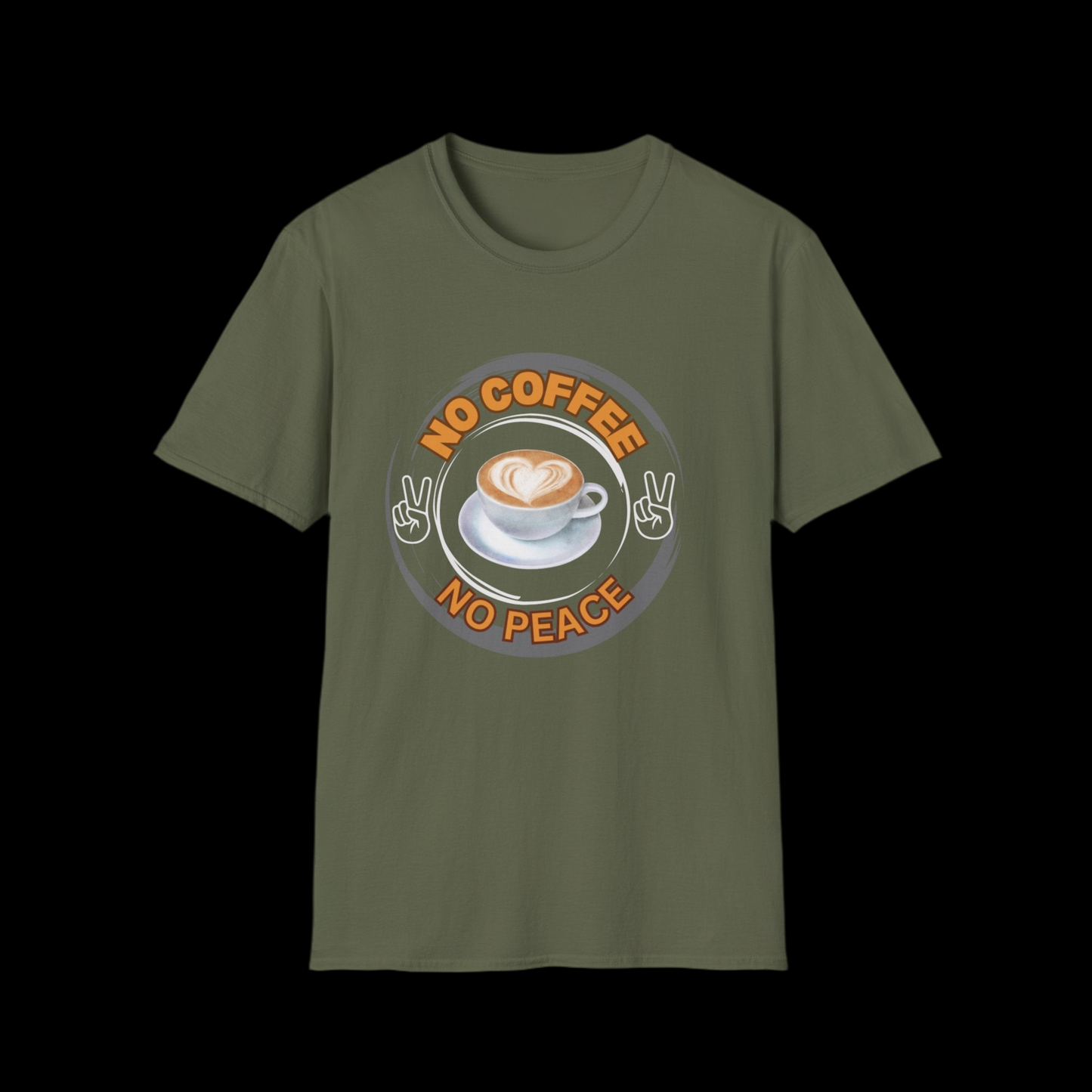 No Coffe No peace Unisex Softstyle T-Shirt
