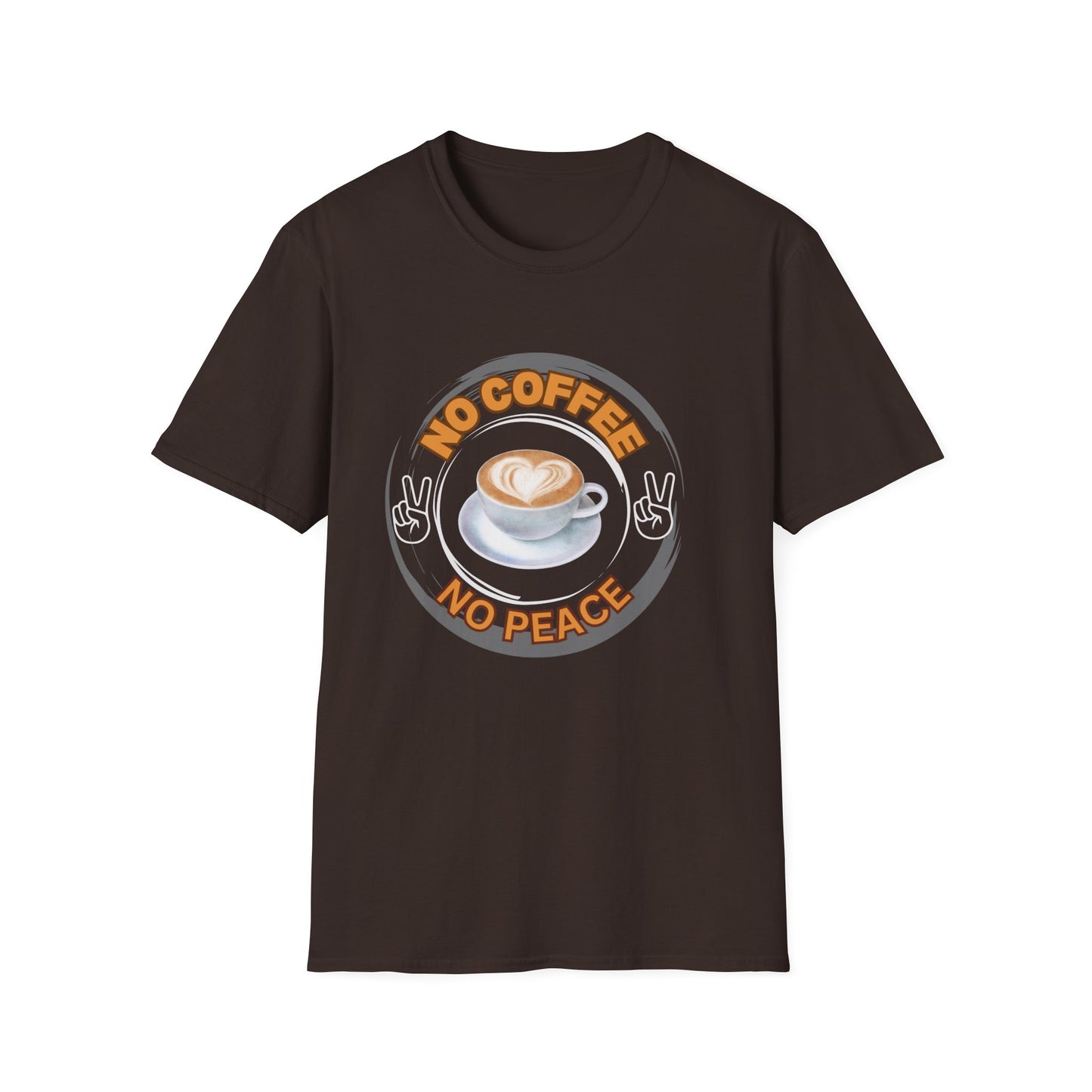 No Coffe No peace Unisex Softstyle T-Shirt