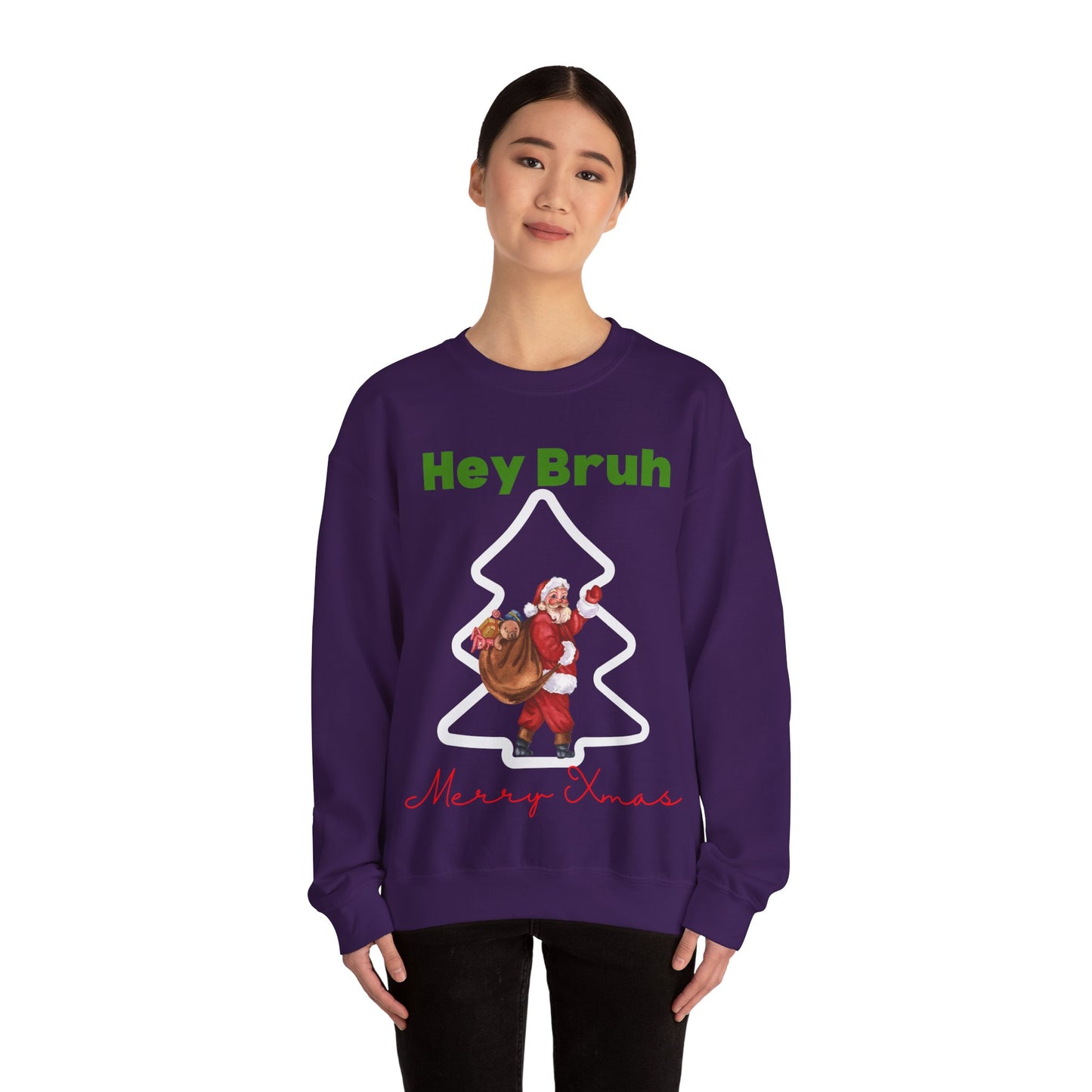 Hey bruh Merry Christmas. Crewneck Sweatshirt