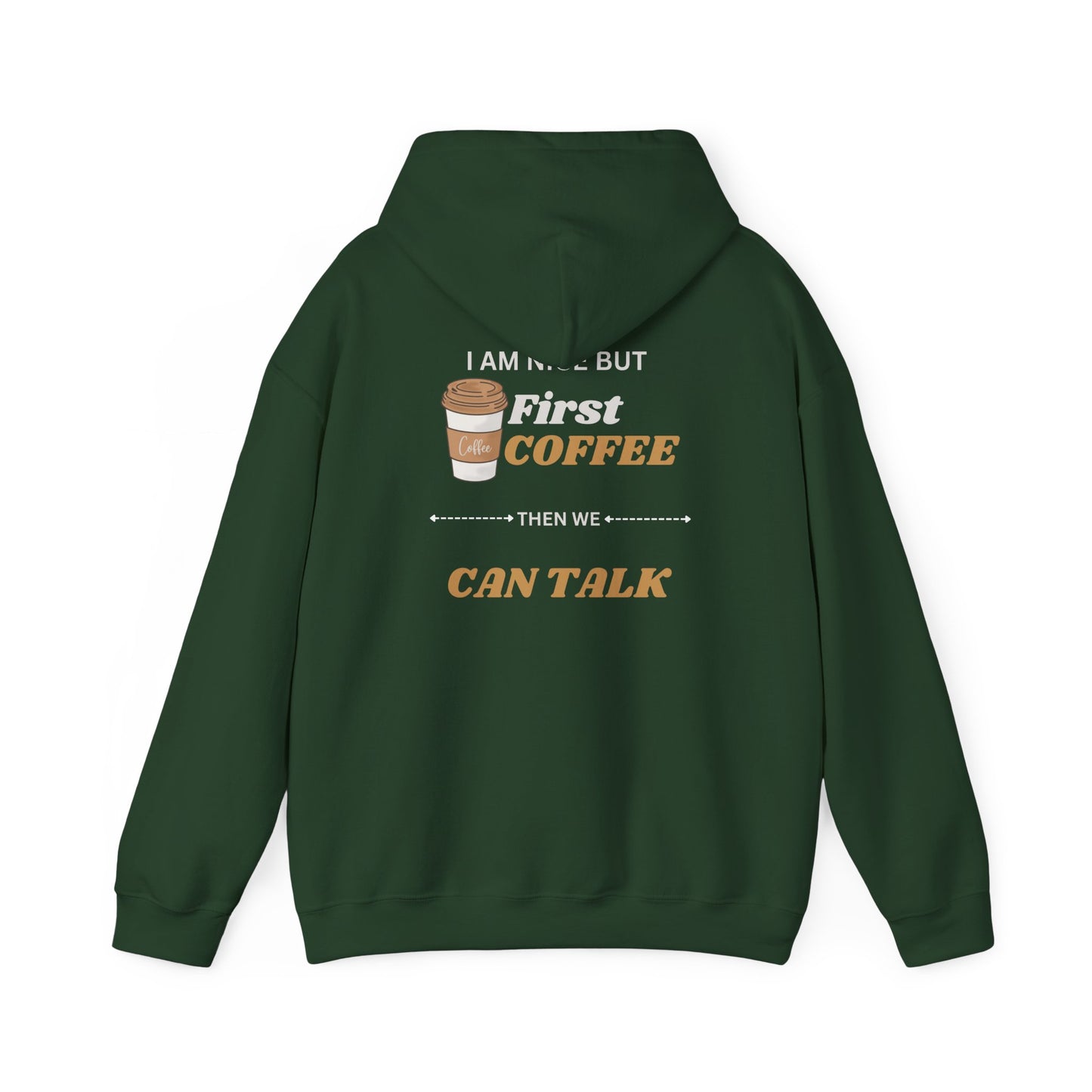 First Coffee Unisex Heavy Blend™ Hooded Sweatshirt - Perfect Gift for Coffee Lovers