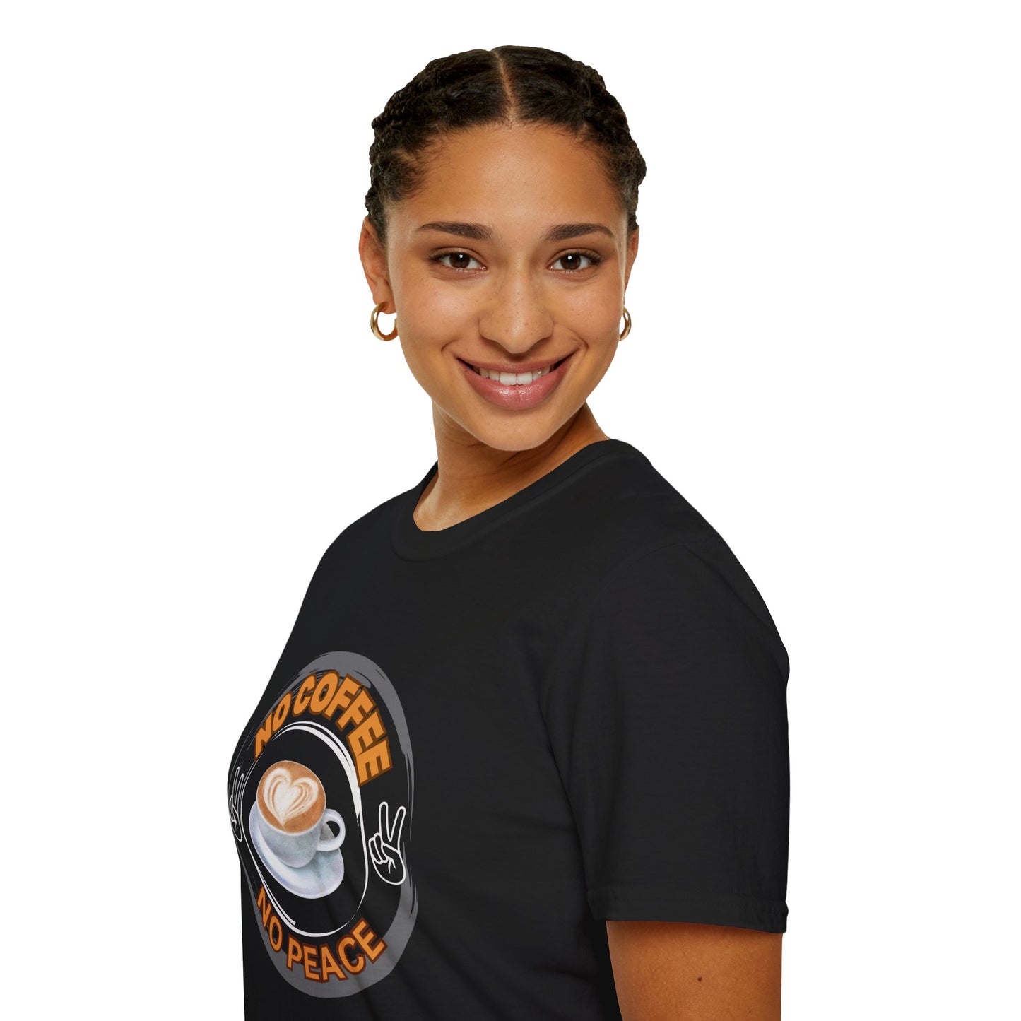 No Coffe No peace Unisex Softstyle T-Shirt