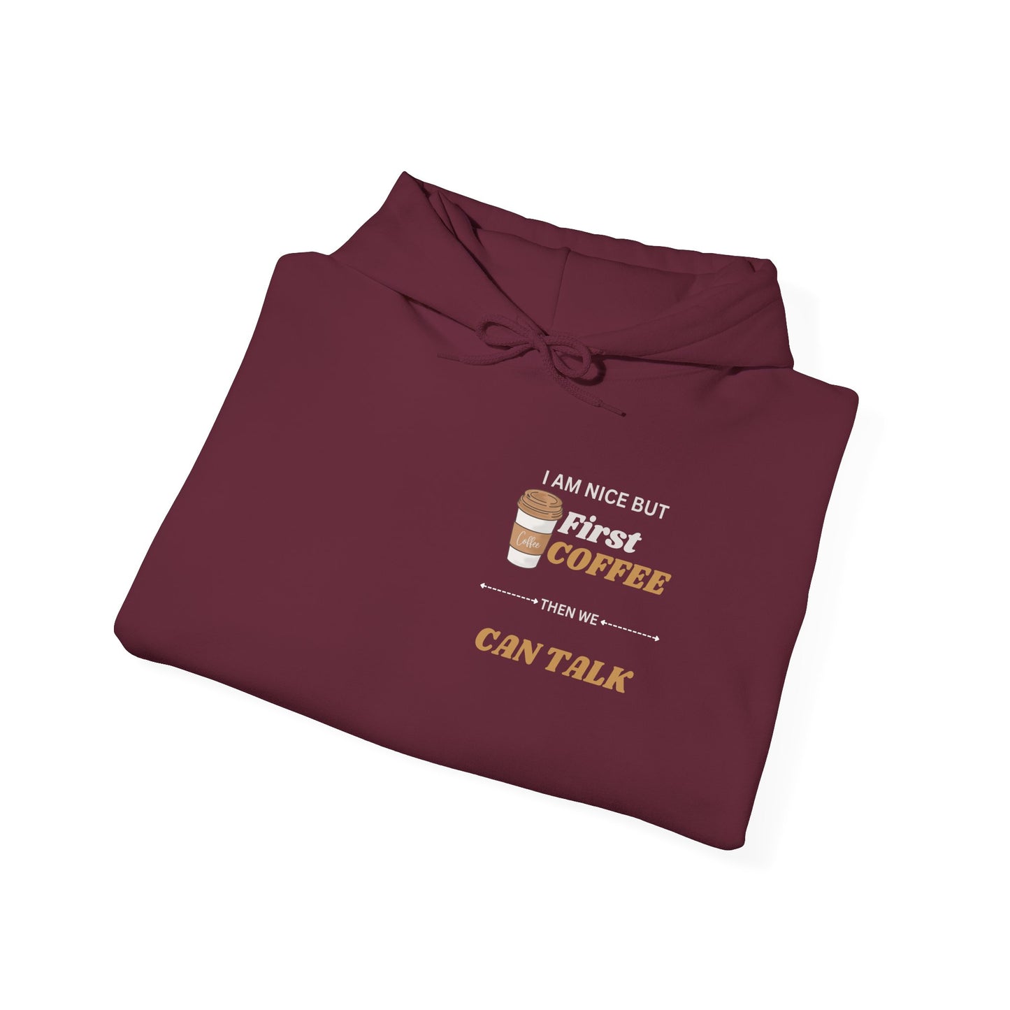 First Coffee Unisex Heavy Blend™ Hooded Sweatshirt - Perfect Gift for Coffee Lovers