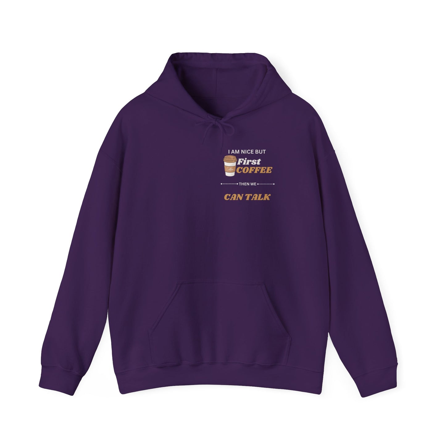 First Coffee Unisex Heavy Blend™ Hooded Sweatshirt - Perfect Gift for Coffee Lovers