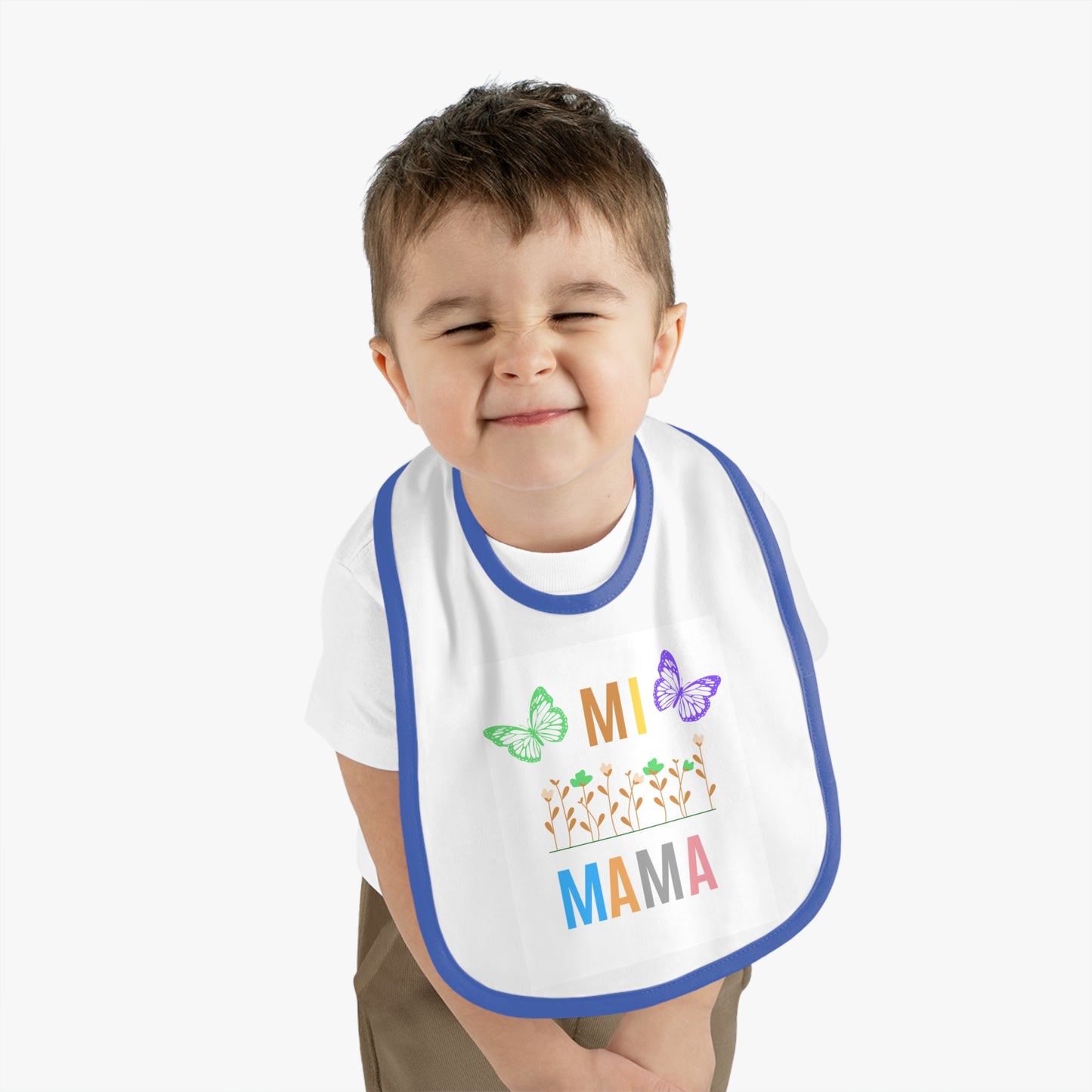 Mi MAMA, Baby Contrast Trim Jersey Bib