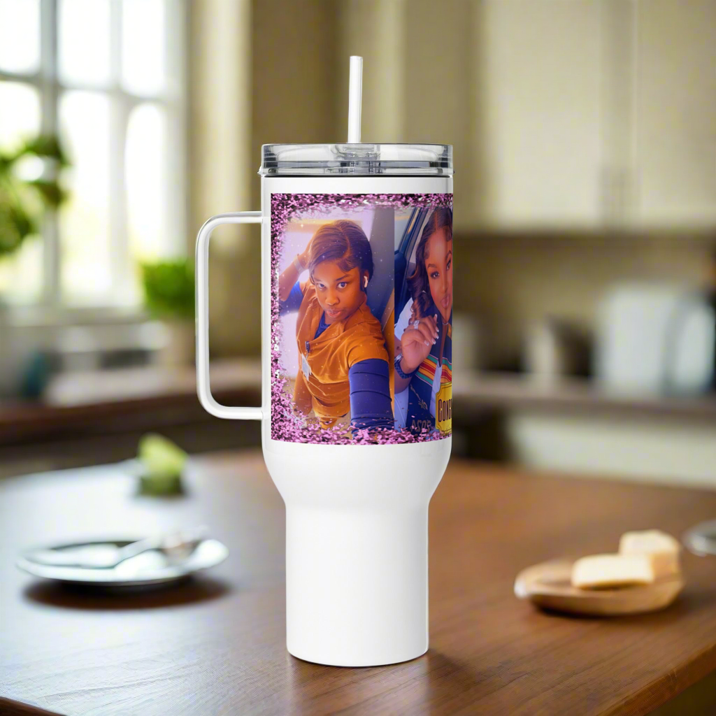 Congratulations JuJu Travel mug with a handle