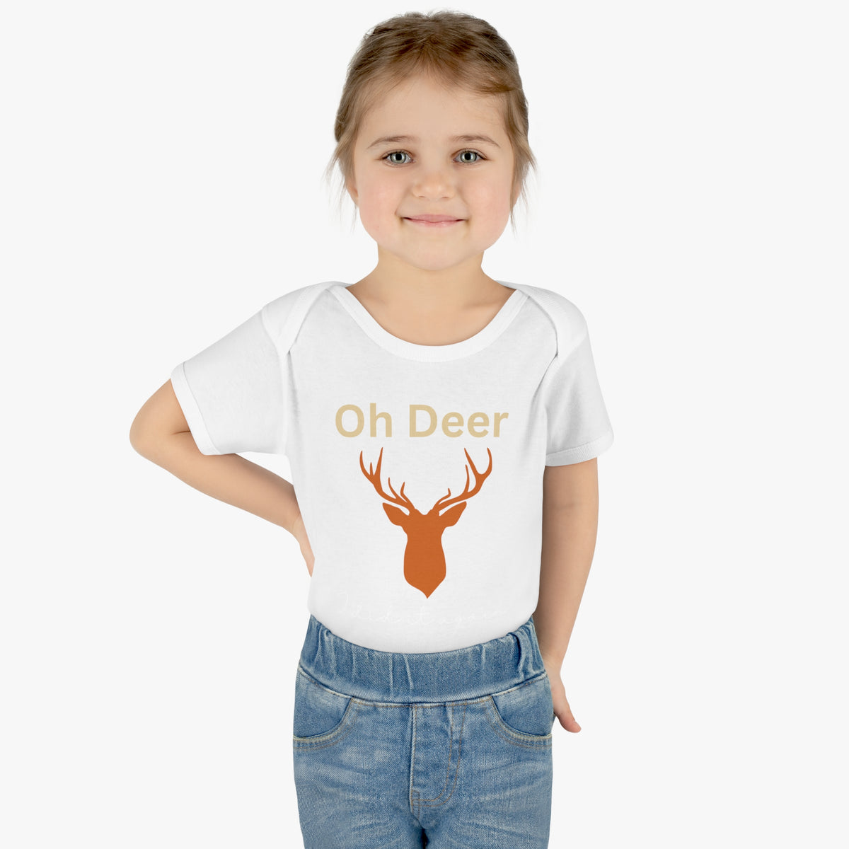 Oh deer I did it again, Infant Baby Rib Bodysuit