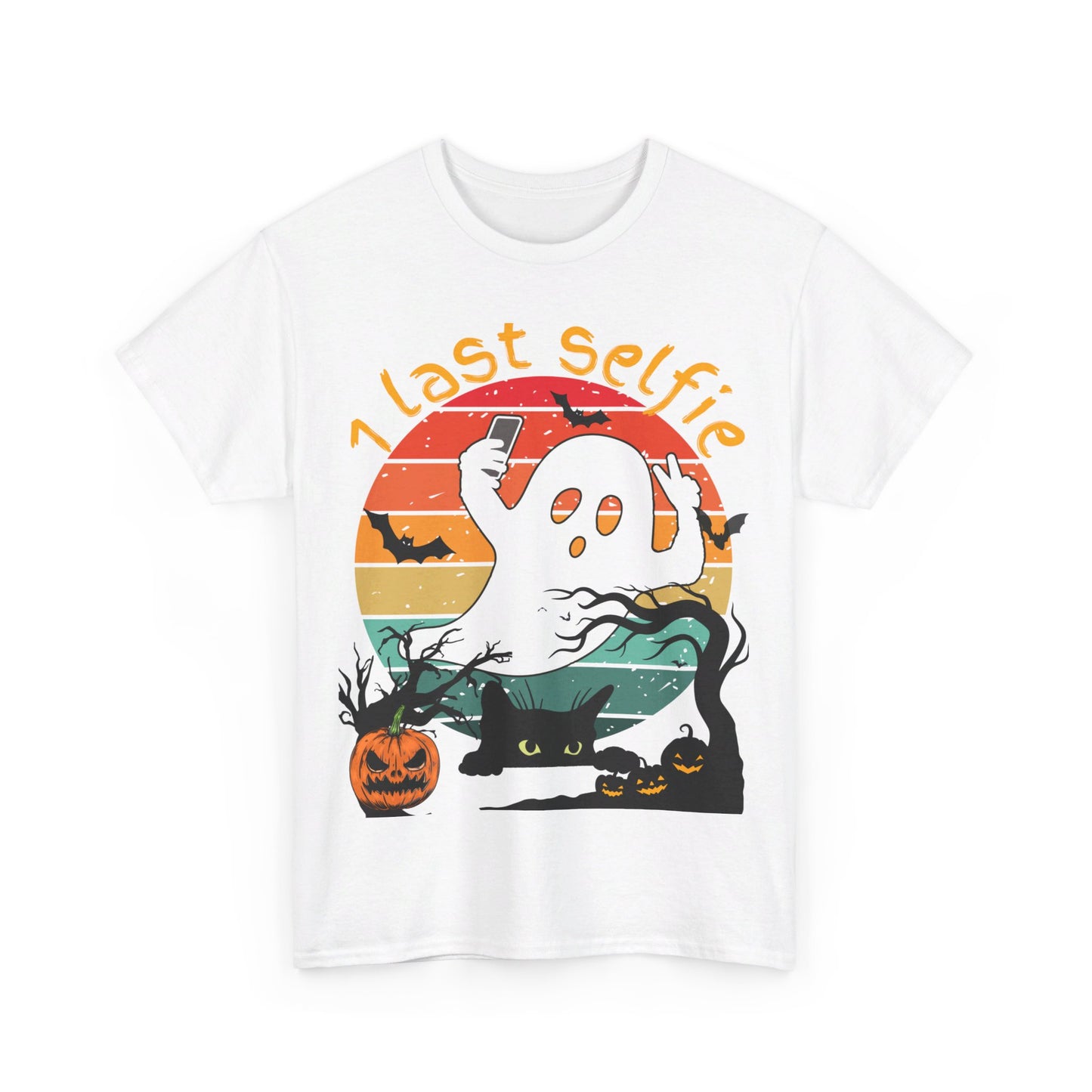 Halloween ( 1 Last Ghost Selfie ) Unisex Heavy Cotton Tee