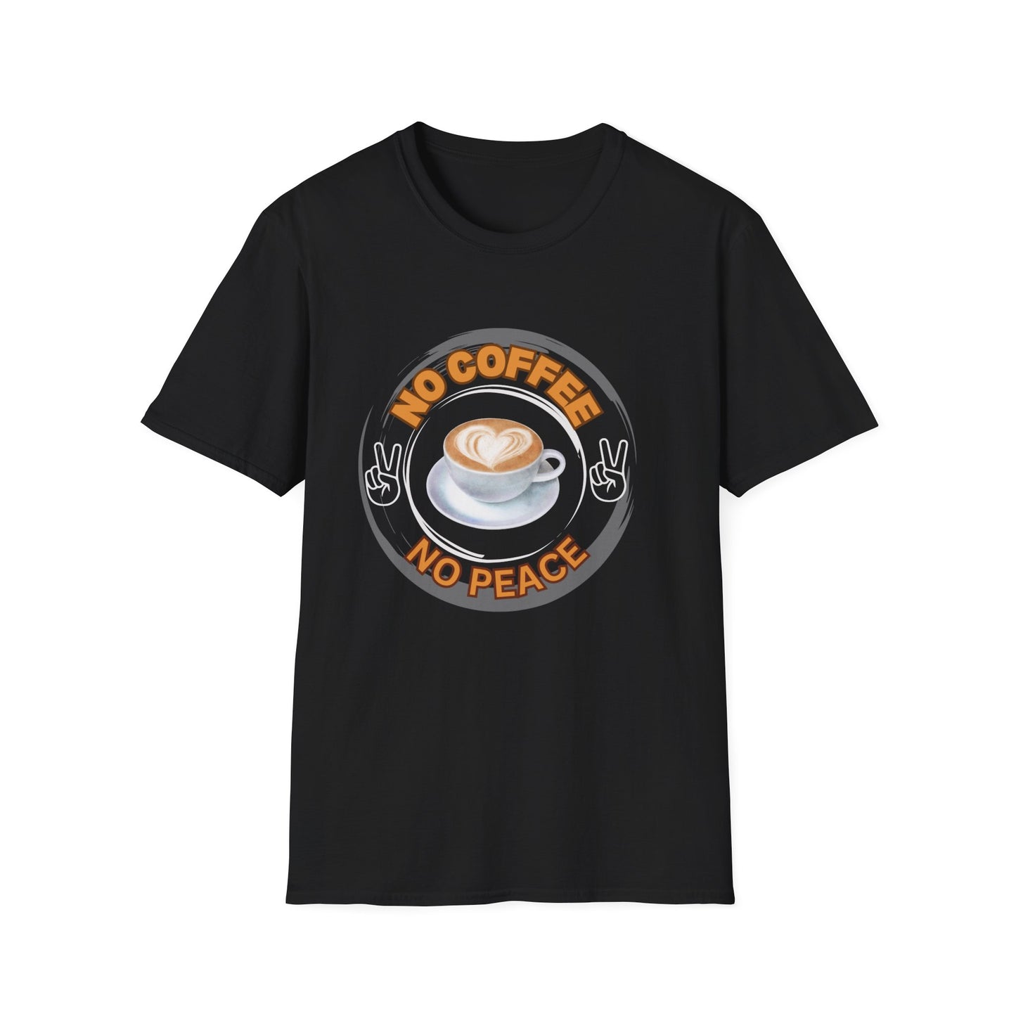 No Coffe No peace Unisex Softstyle T-Shirt