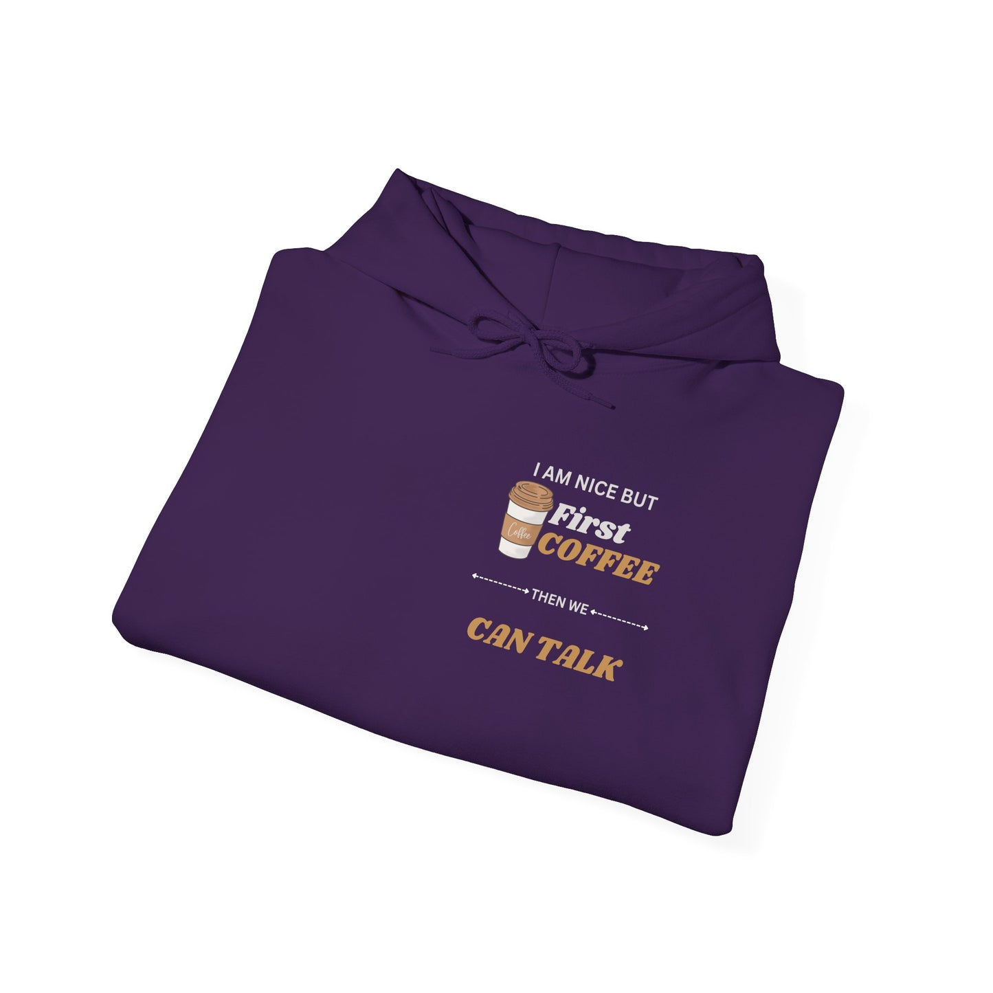 First Coffee Unisex Heavy Blend™ Hooded Sweatshirt - Perfect Gift for Coffee Lovers