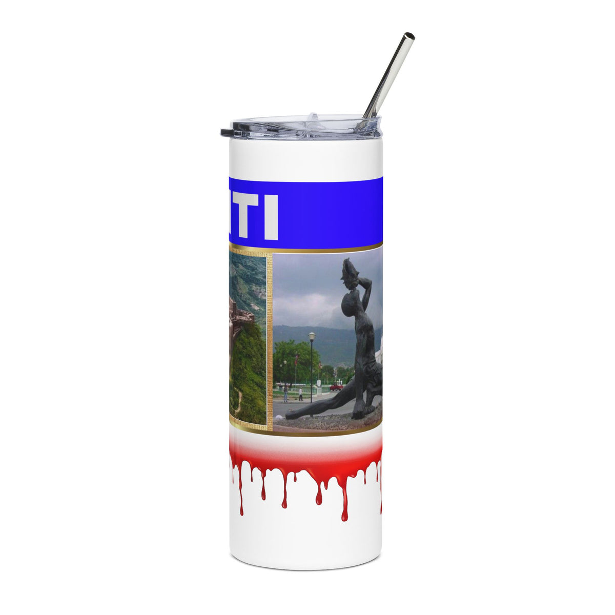 Haiti Heritage 20oz Stainless Steel Tumbler — Historic Citadel & Flag Design