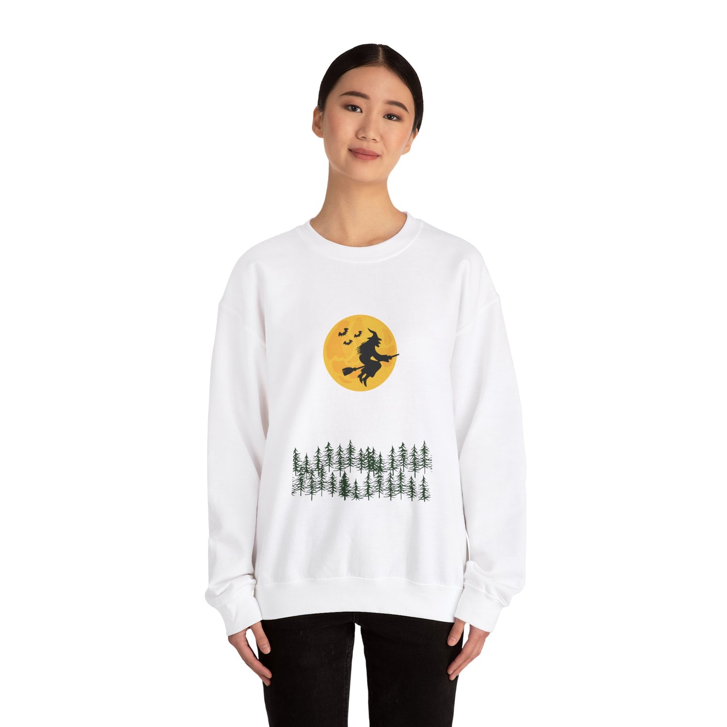 witch over mountain, Unisex Heavy Blend™ Crewneck Sweatshirt