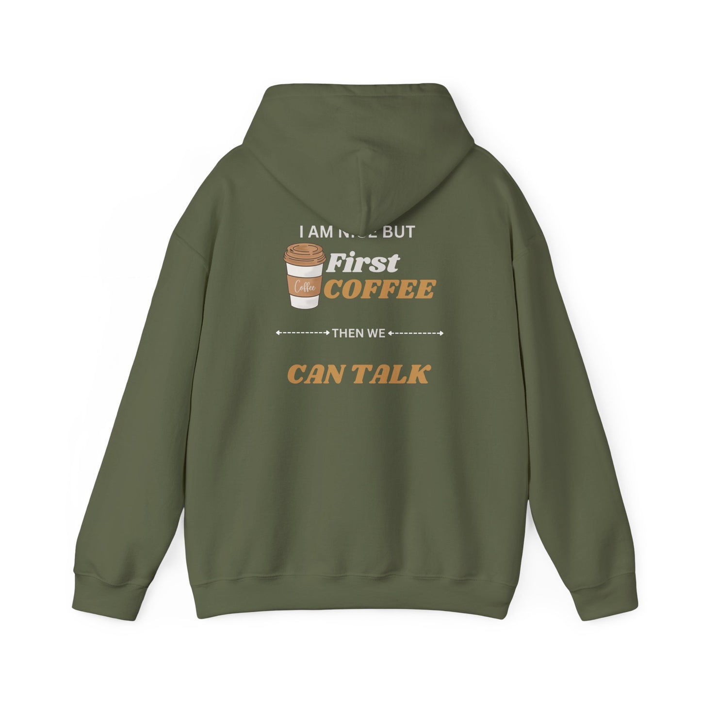 First Coffee Unisex Heavy Blend™ Hooded Sweatshirt - Perfect Gift for Coffee Lovers