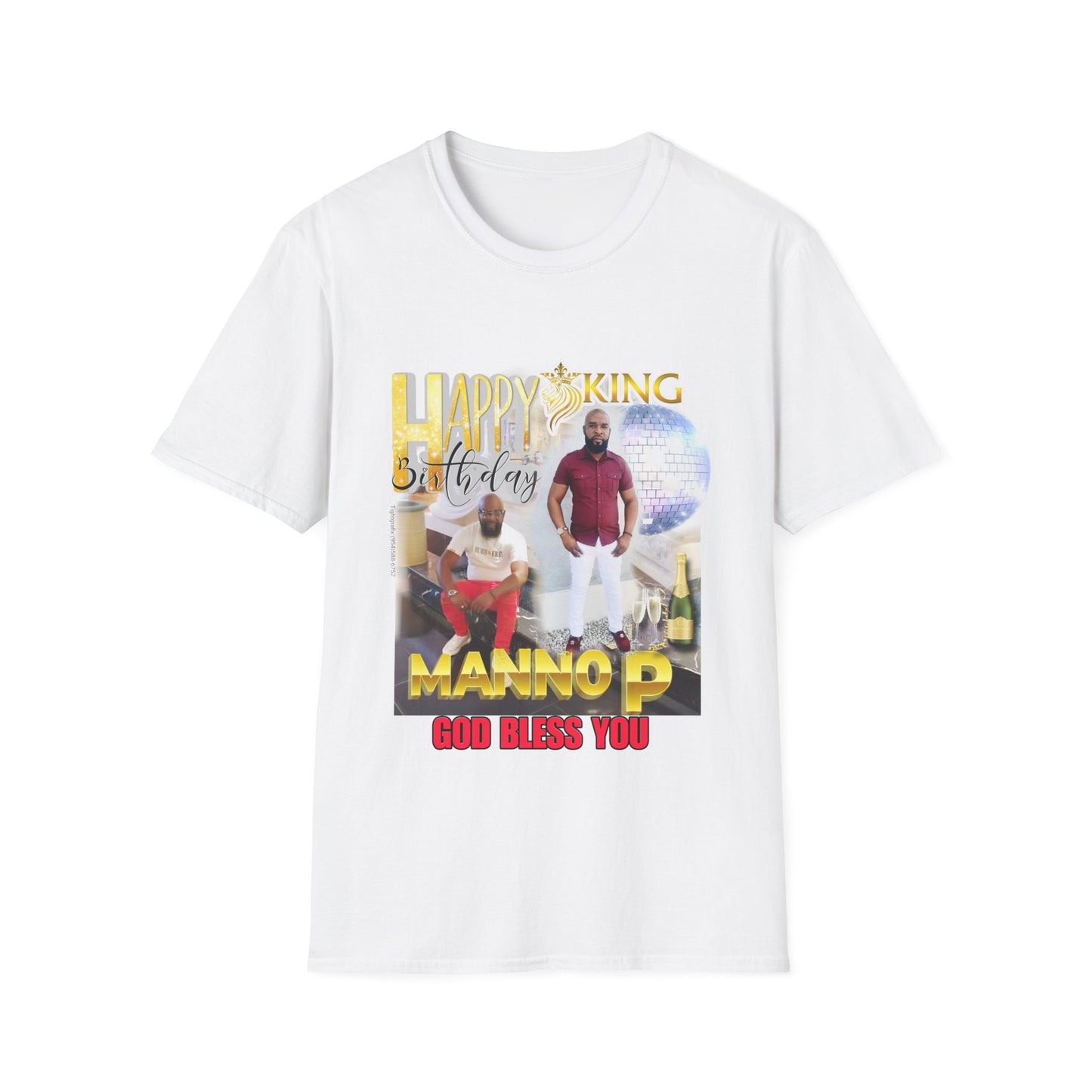2 Happy King Birthday Unisex Softstyle T-Shirt | Personalized Gift for Celebrations