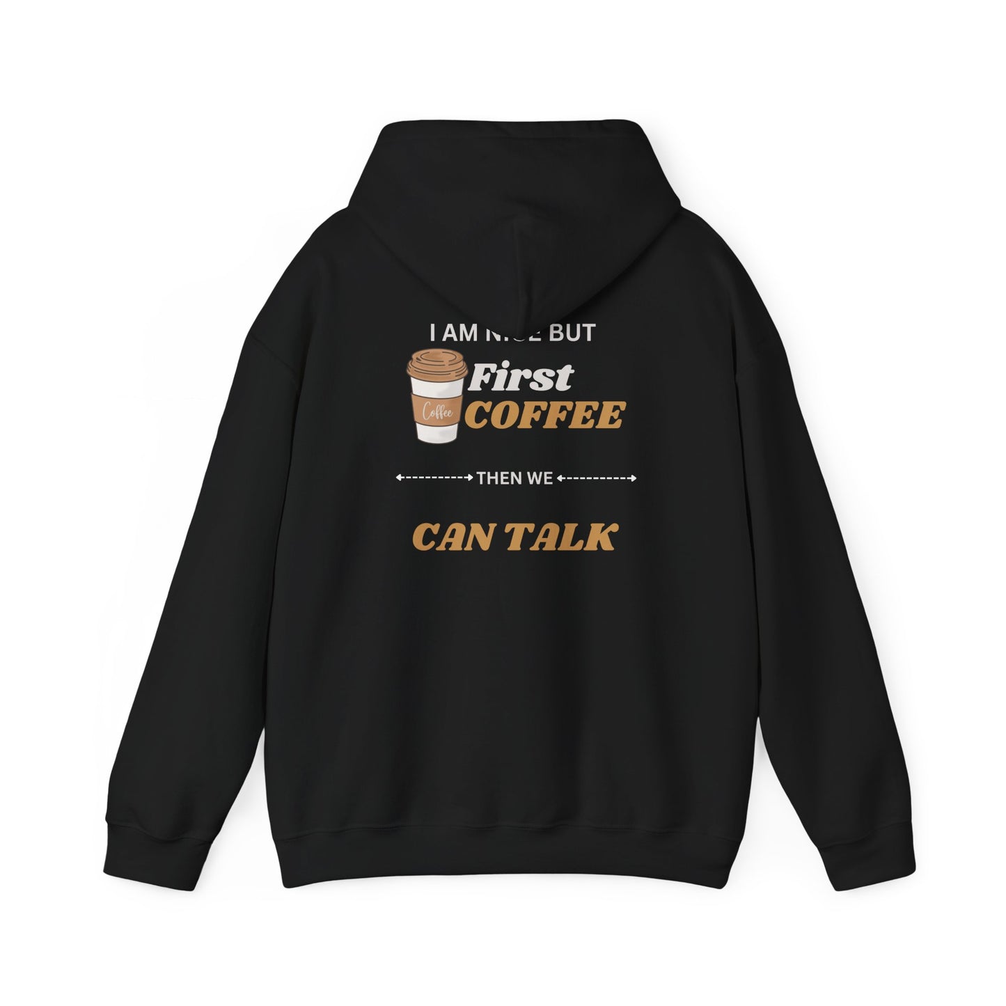 First Coffee Unisex Heavy Blend™ Hooded Sweatshirt - Perfect Gift for Coffee Lovers