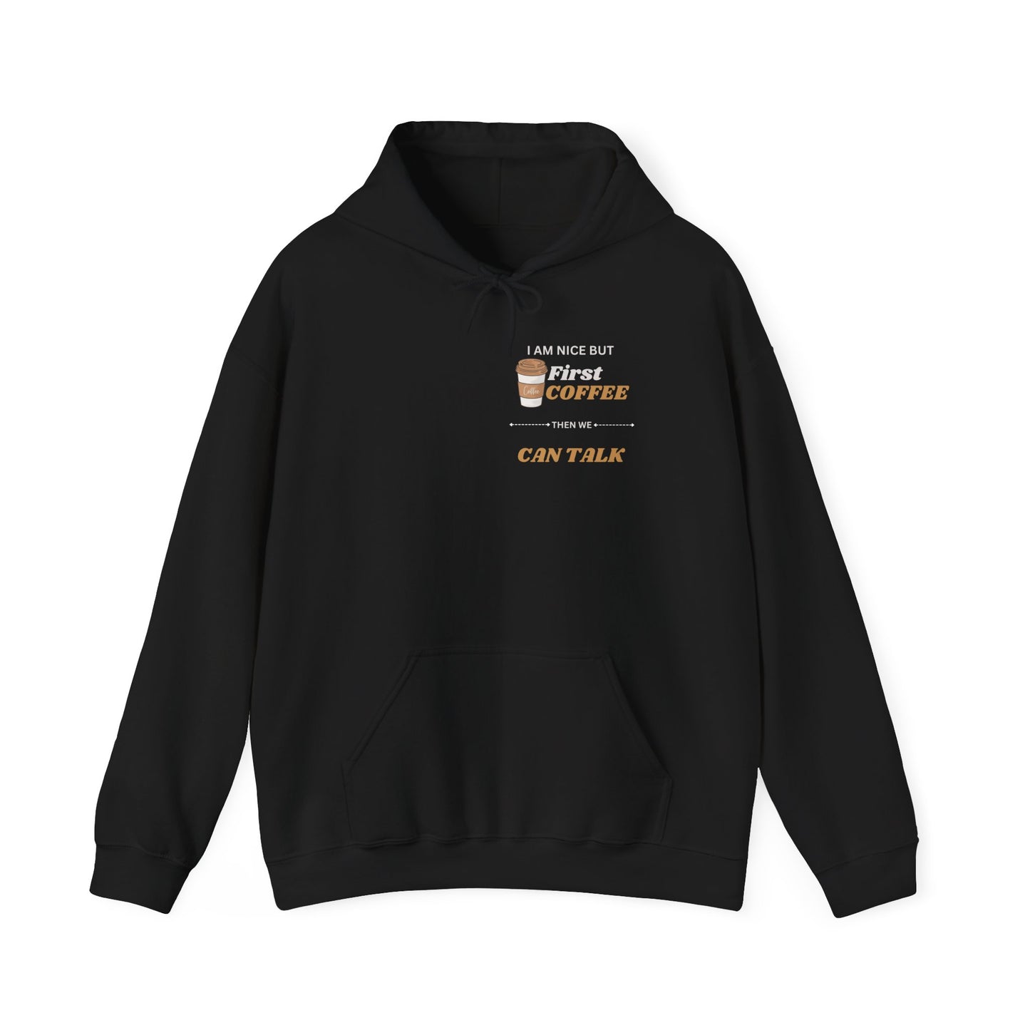First Coffee Unisex Heavy Blend™ Hooded Sweatshirt - Perfect Gift for Coffee Lovers
