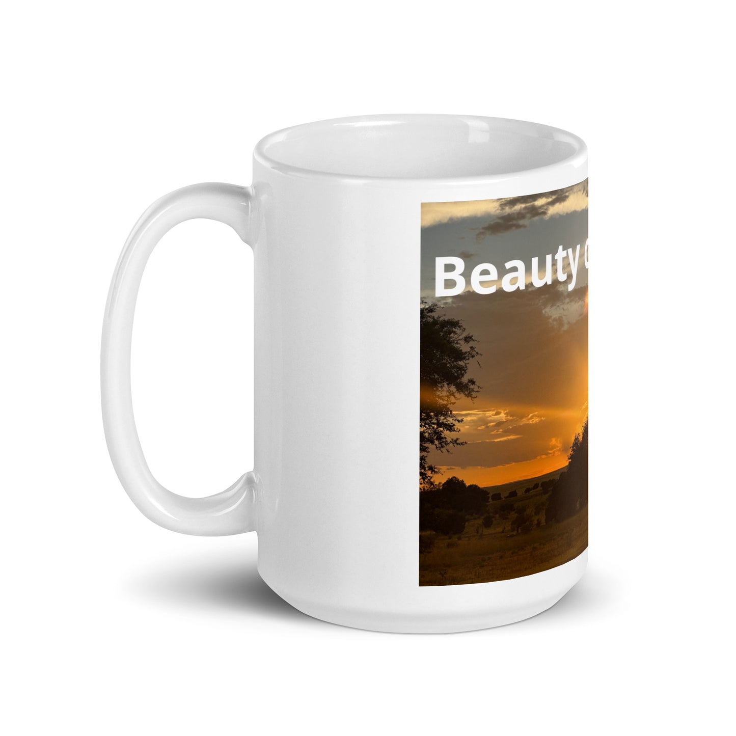 White glossy mug