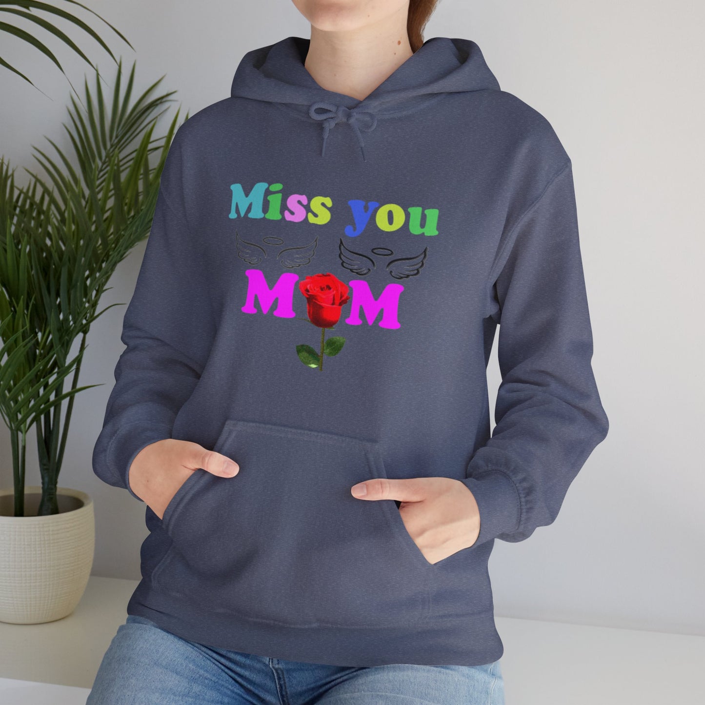 Miss you mom Unisex Heavy Blend™ Hooded Sweatshirt