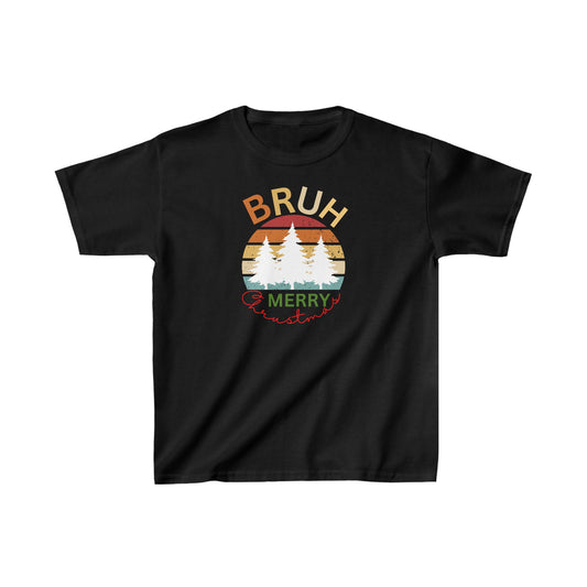 Bruh Merry Christmas. Kids Heavy Cotton™ Tee