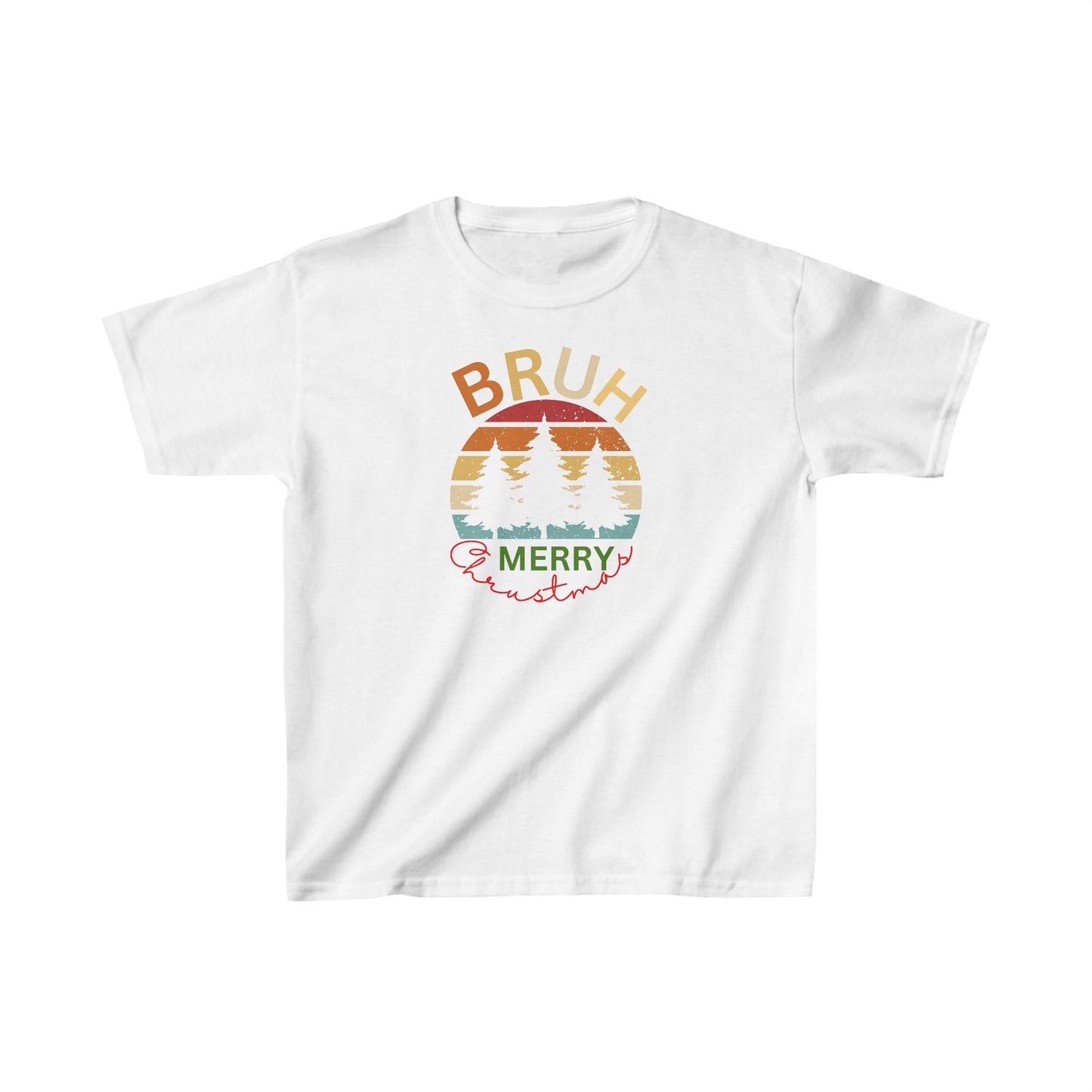 Bruh Merry Christmas. Kids Heavy Cotton™ Tee