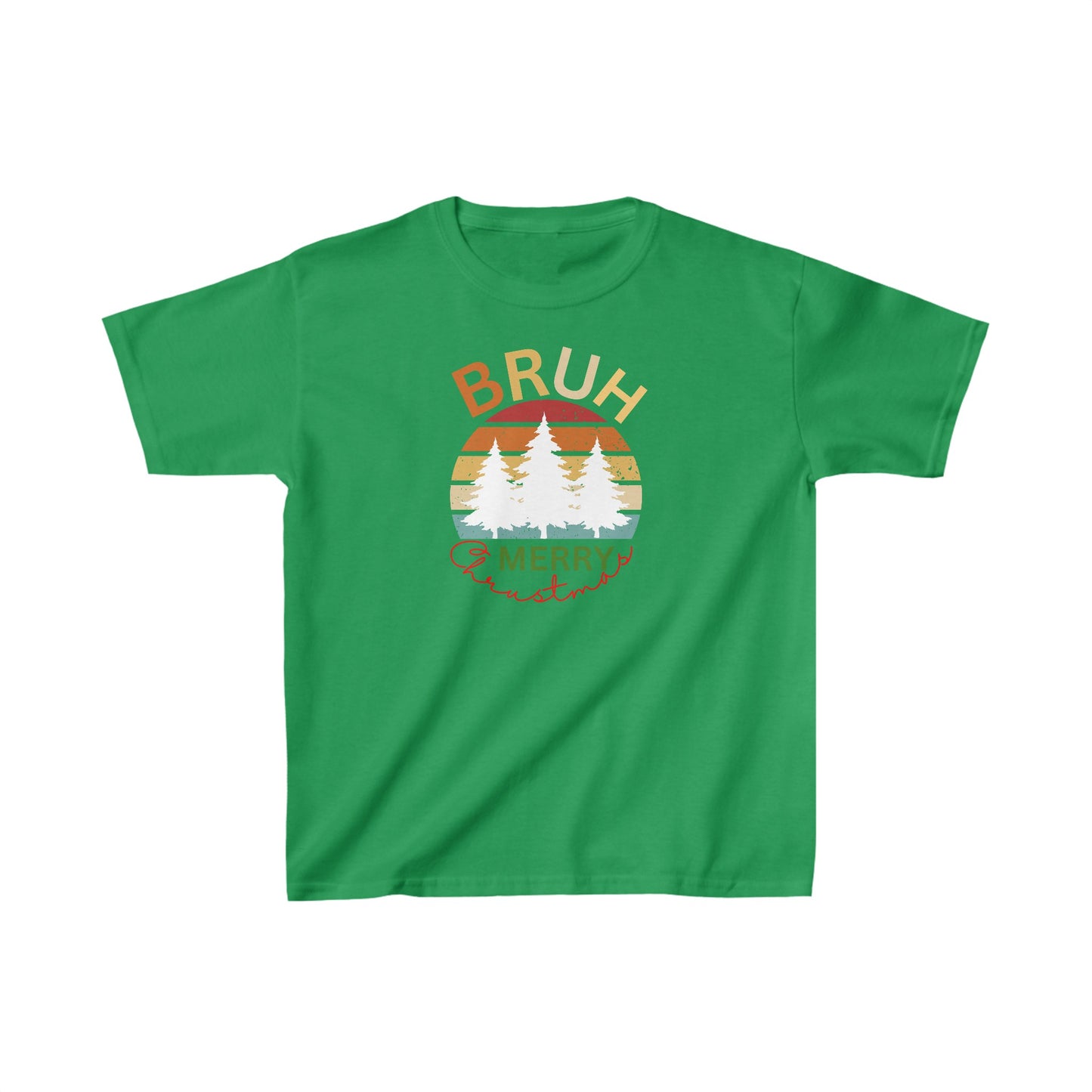 Bruh Merry Christmas. Kids Heavy Cotton™ Tee