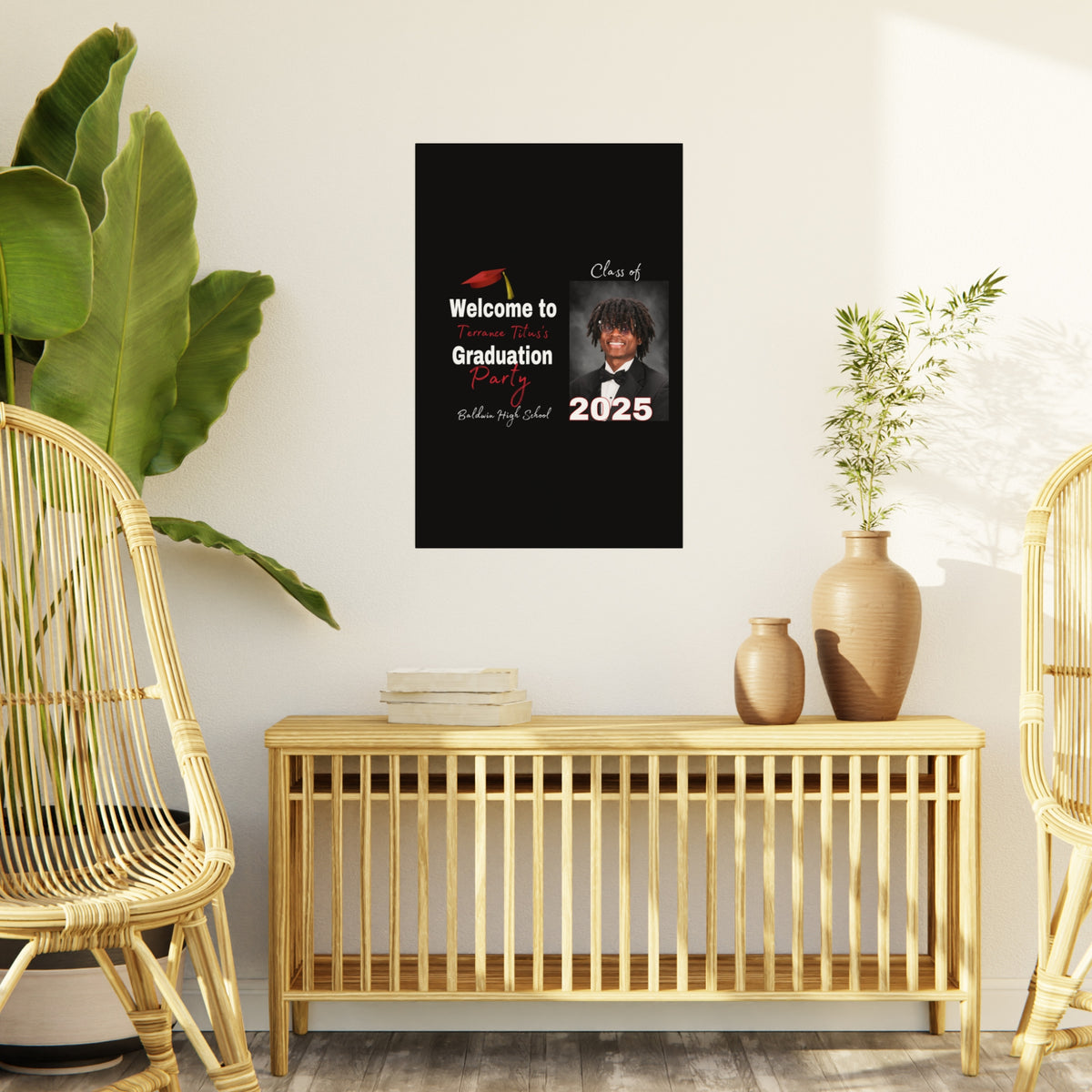 Terrance Titus Personalized Graduation Foam Board Sign - Class of 2025