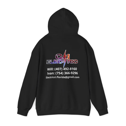 Electric Vibe Unisex Hoodie, Graphic Hooded Sweatshirt, Cool Casual Wear, Gift for Music Lovers, Trendy Streetwear