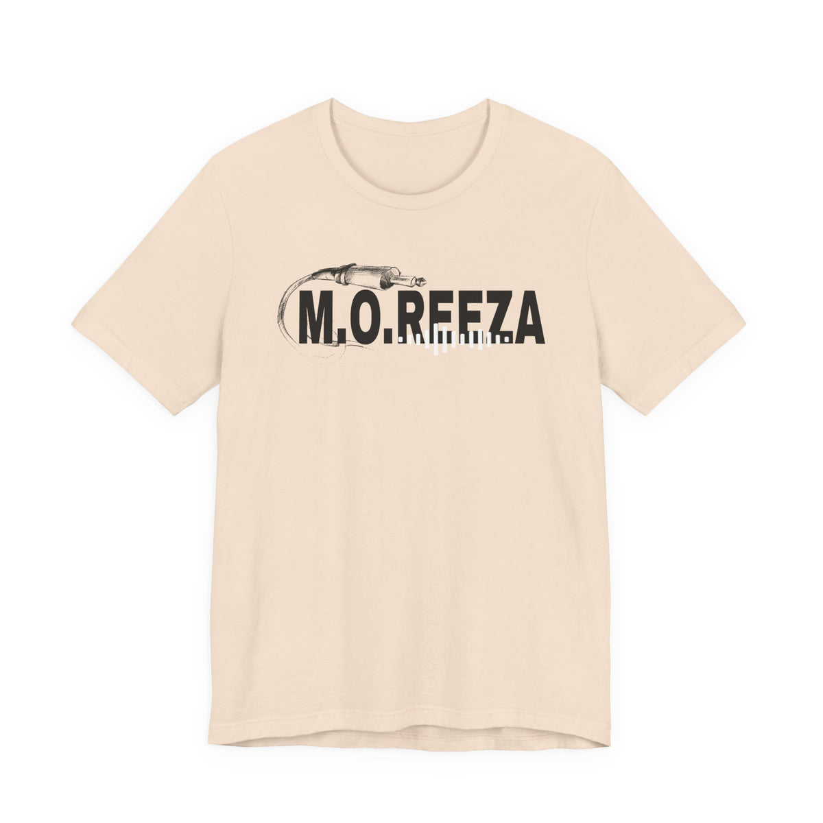Moreeza Stylish Unisex Jersey Tee with M.O.R.E.E.Z.A Design, Trendy Casual Wear, Everyday Comfort, Perfect for Gift Giving, Graphic Tee