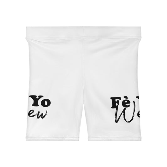 Fe yo wew Stylish Women's Biker Shorts, Trendy Workout Gear, Athleisure, Fitness Shorts, Casual Summer Wear, Gift for Active Women