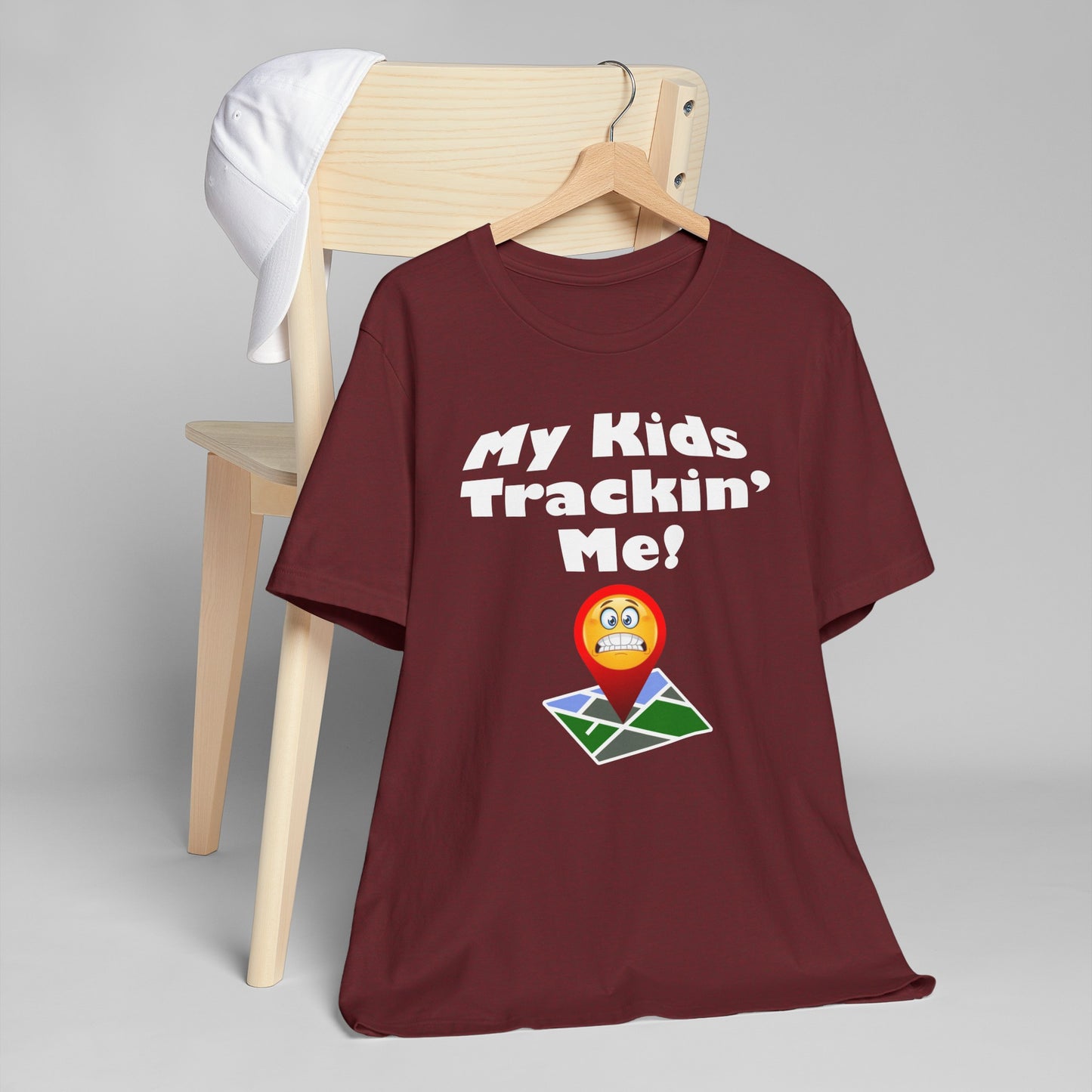 My kids tracking me Unisex Jersey T-Shirt