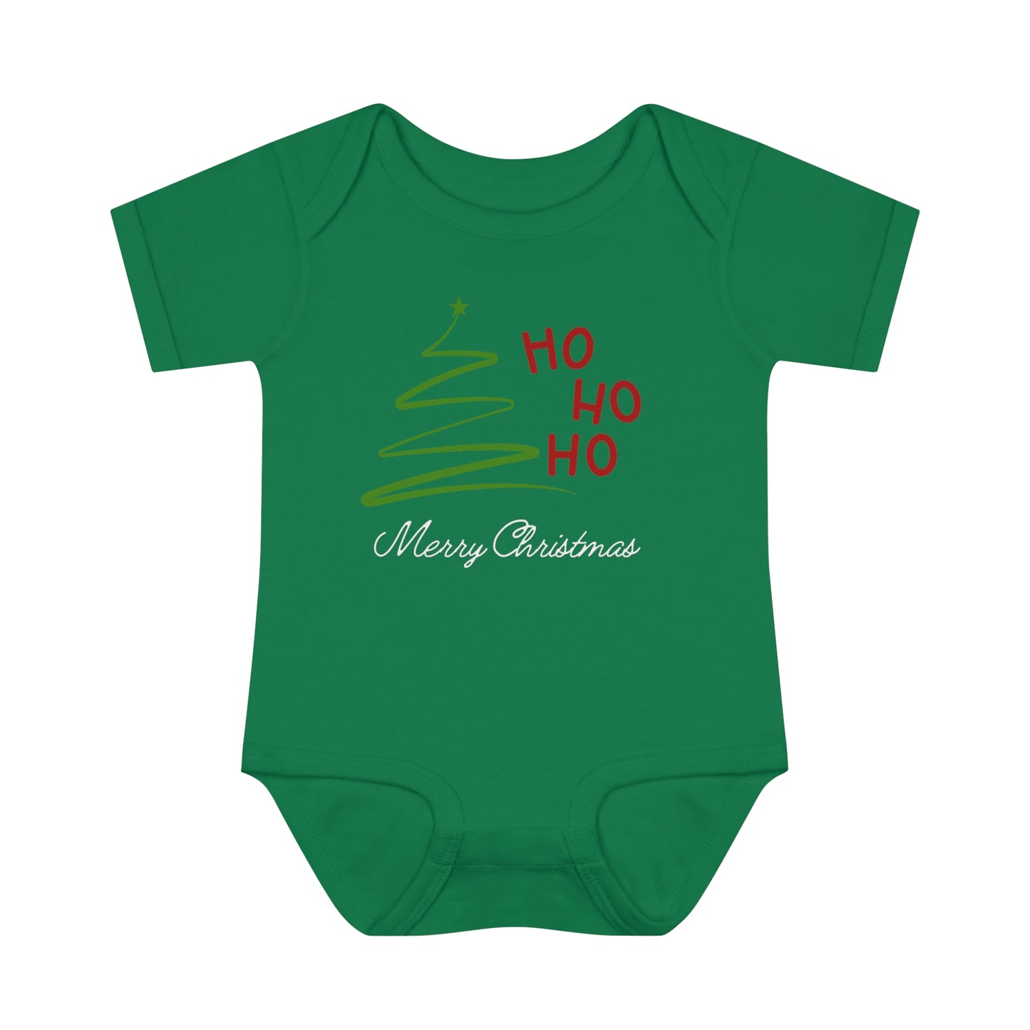 Ho ho ho, Merry Christmas. Infant Baby Rib Bodysuit